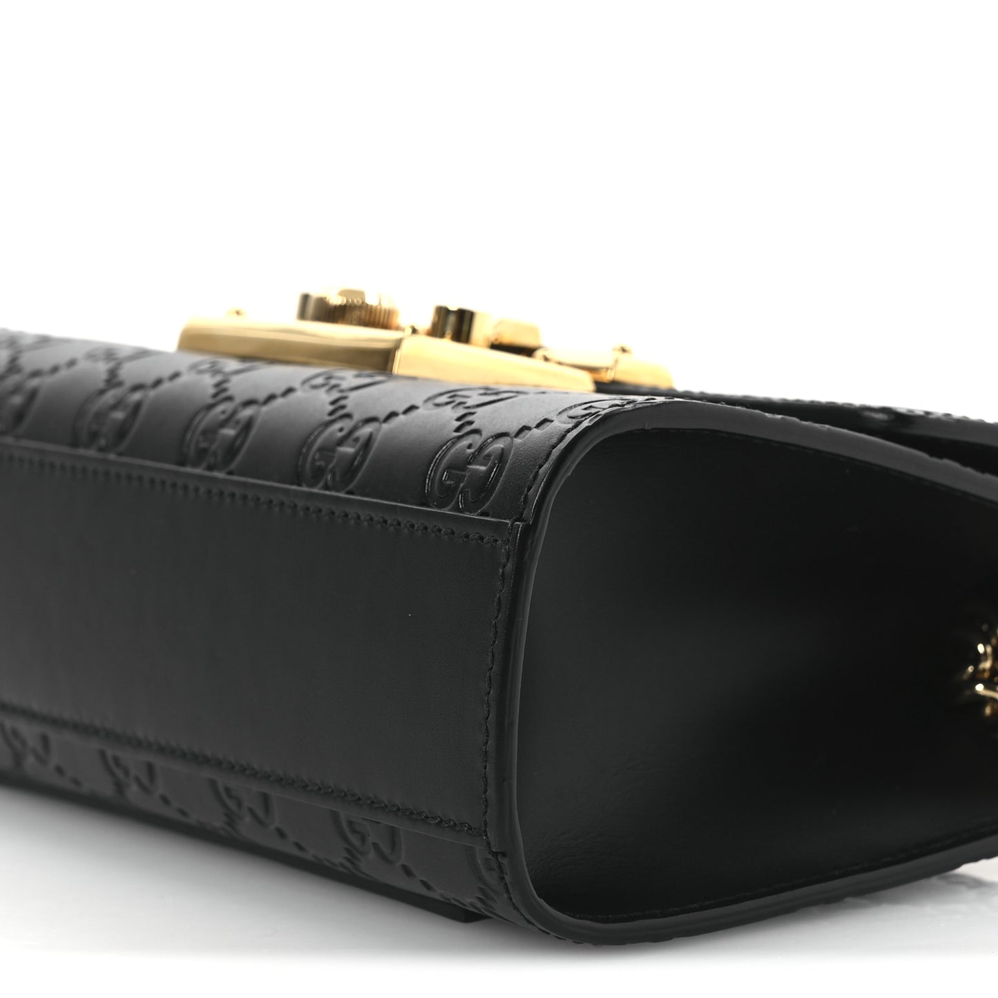 Guccissima Small Padlock Shoulder Bag Black