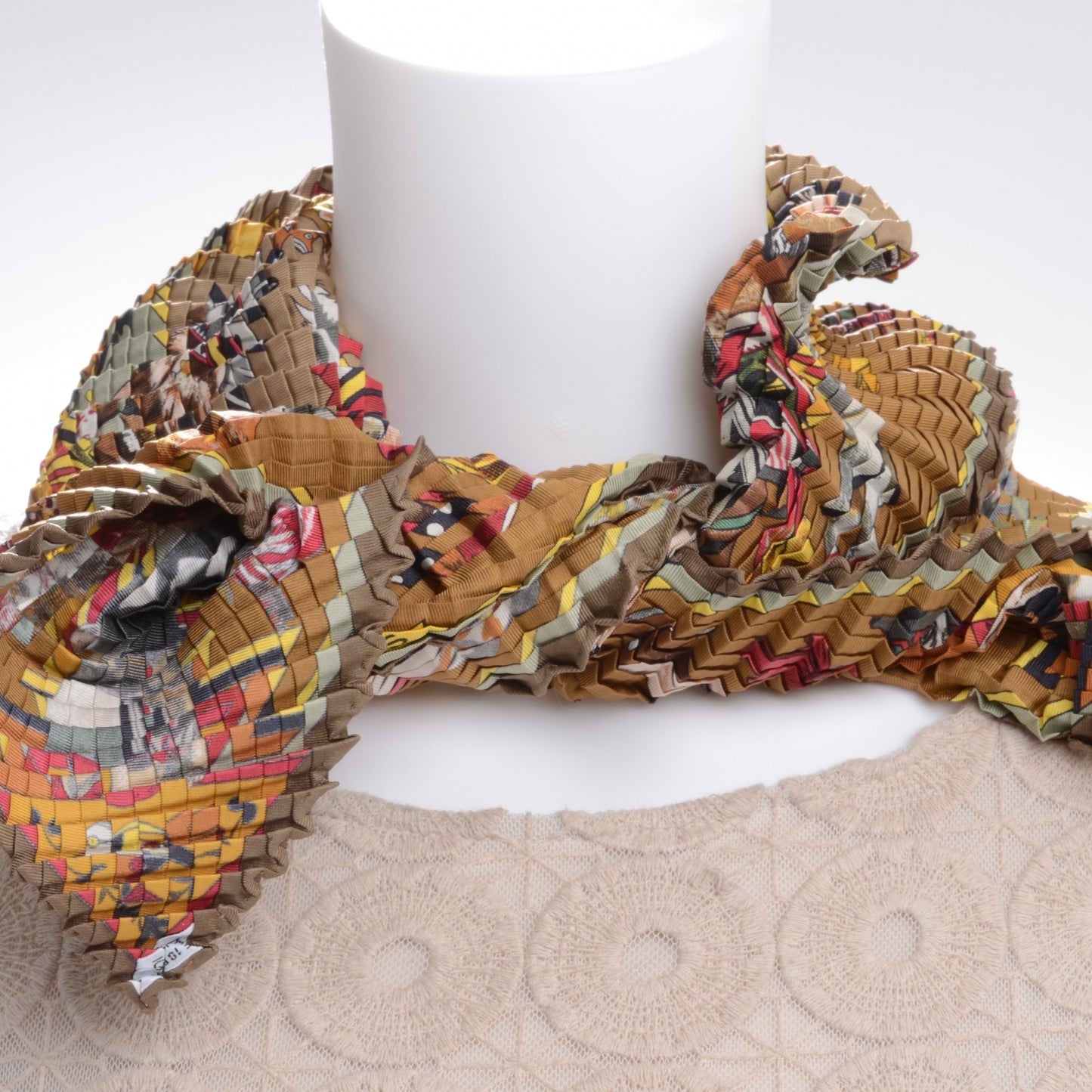 Silk Plisse Kachinas Scarf 90