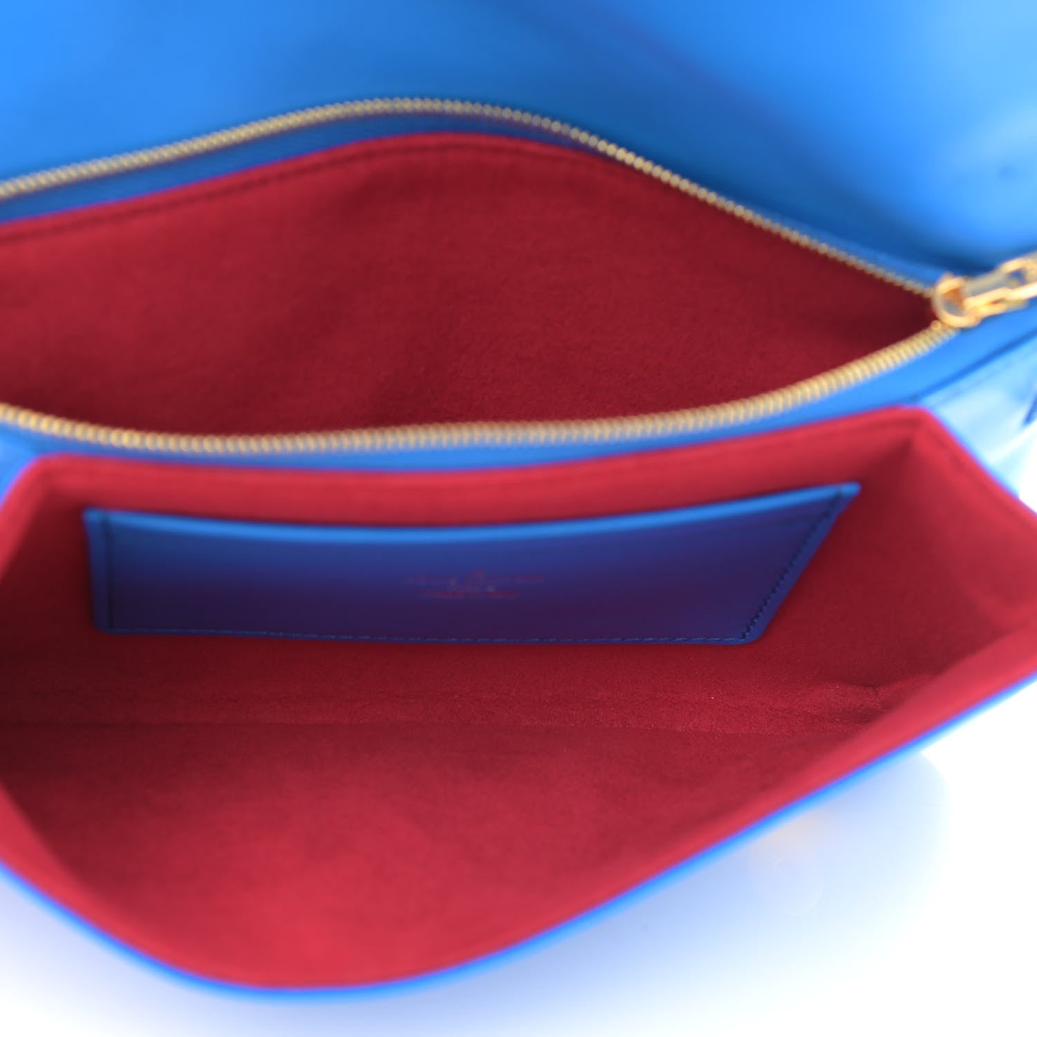 Louis Vuitton Lambskin Embossed Monogram Vuittamins Pochette Coussin Blue Red 5 of 10