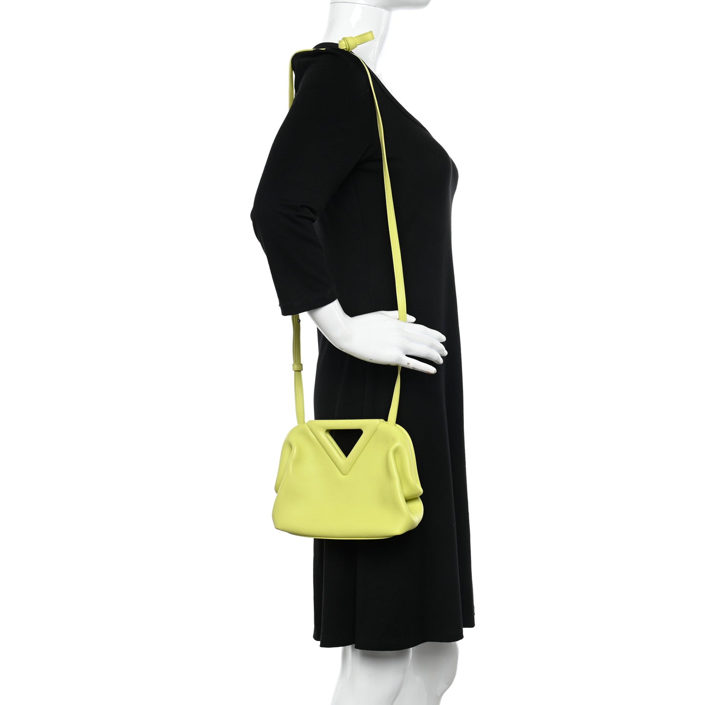 Calfskin Small The Point Triangle Bag Seagrass