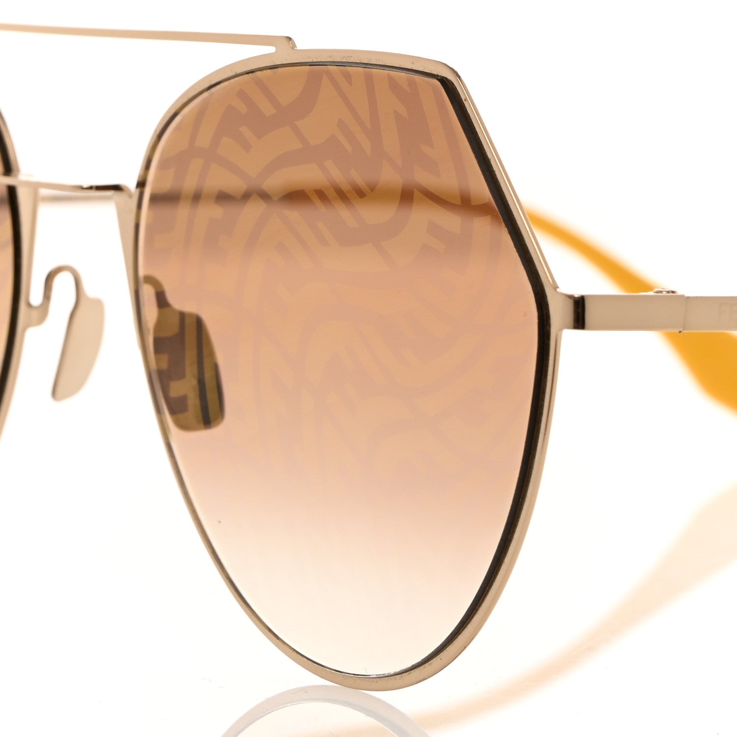 Fendi Metal Geometric FF Sunglasses FF 0194/S Gold 7 of 8