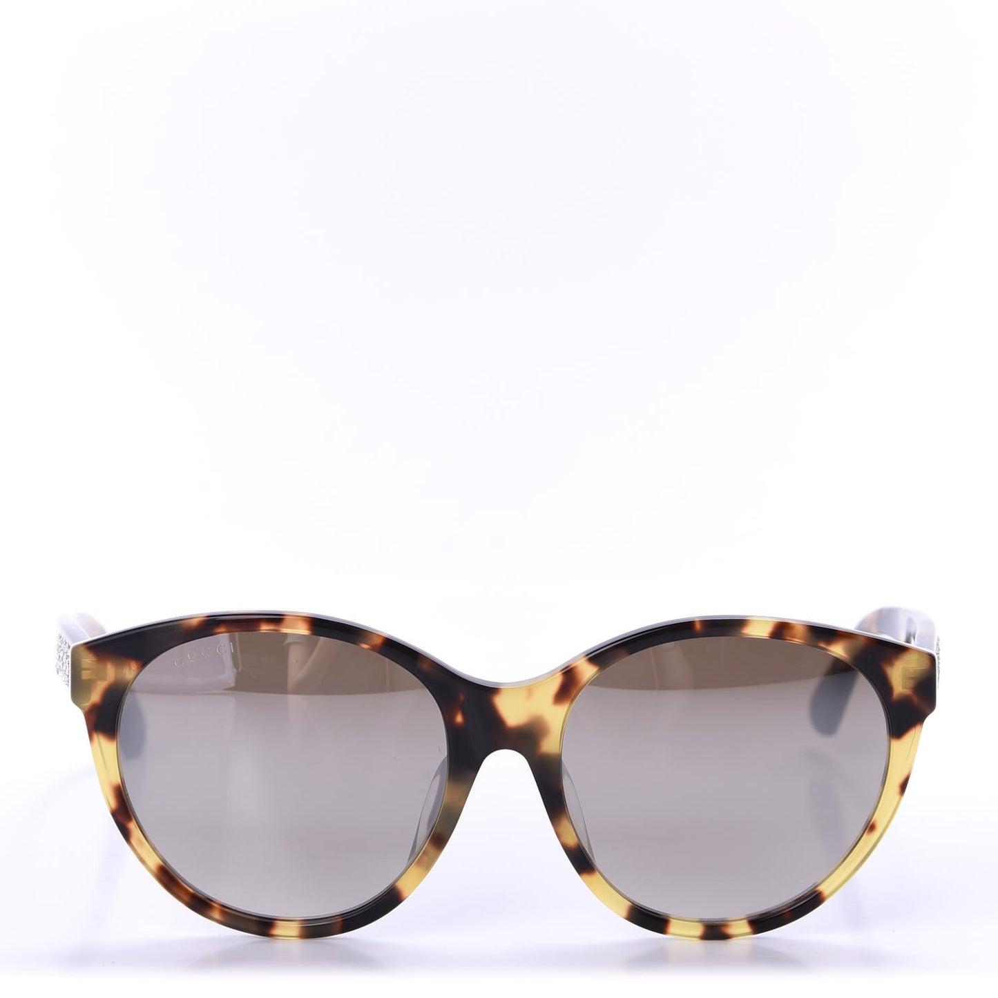 Round Frame Crystal Sunglasses GG 0419S Tortoiseshell