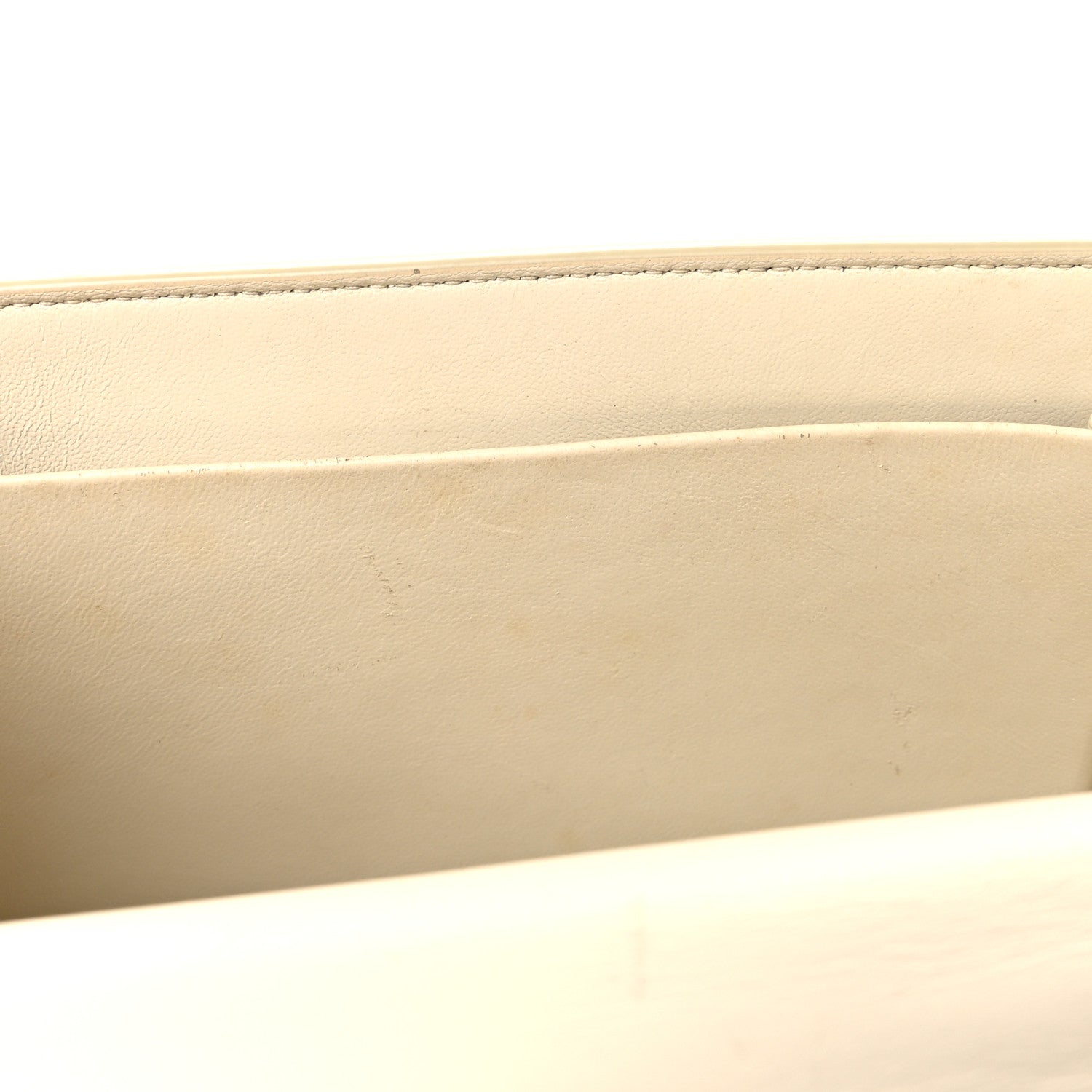 Christian Dior Grained Calfskin 30 Montaigne East West Chain Flap Bag Off White 11 of 12