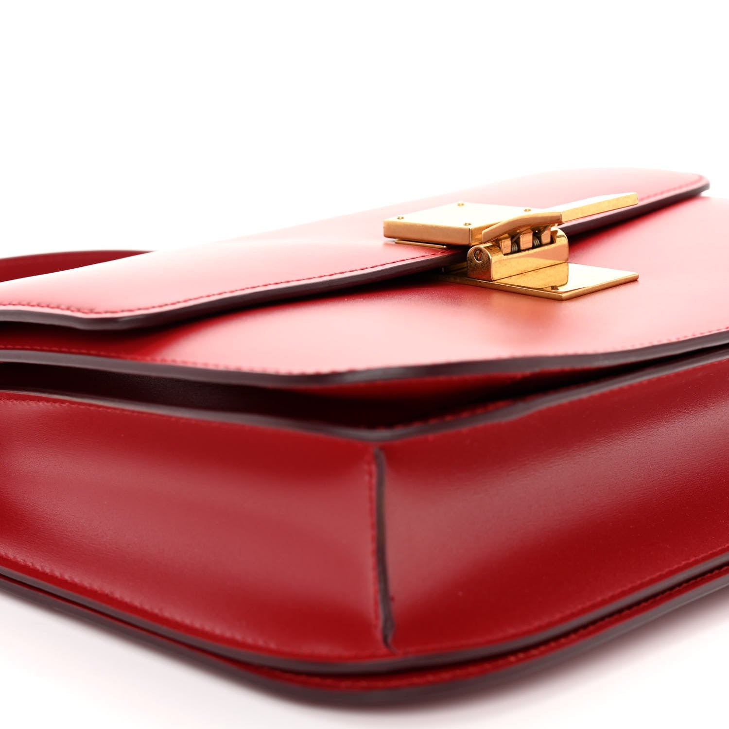 Celine Box Calfskin Medium Classic Box Flap Bag Red 8 of 10