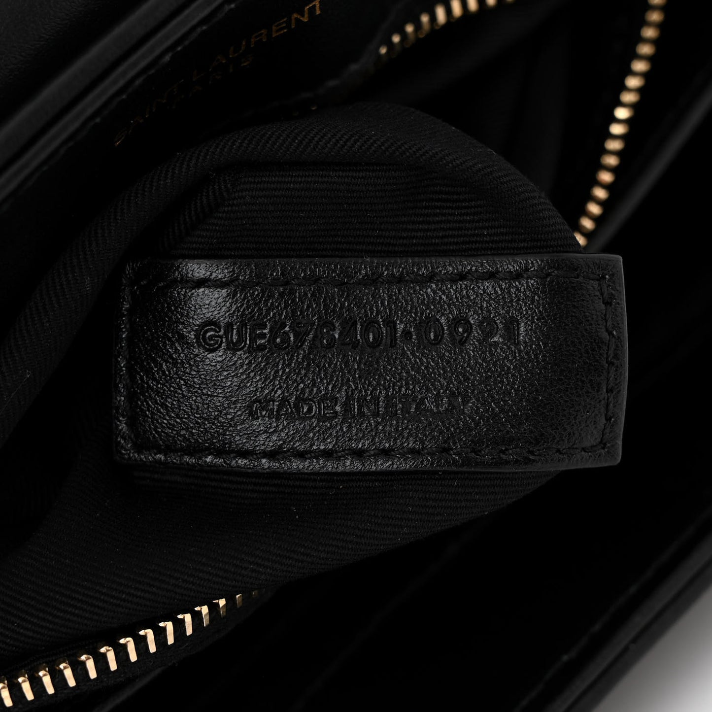 Calfskin Y Quilted Monogram Toy Loulou Crossbody Bag Black
