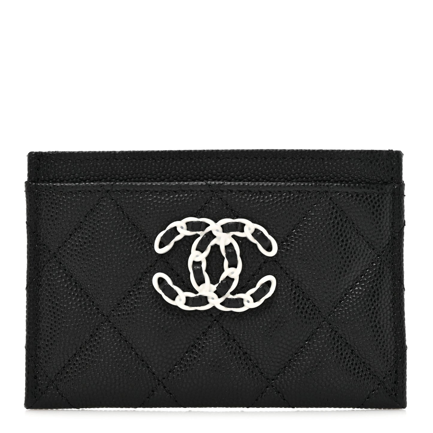 Caviar Quilted Chanel 19 Card Holder Black