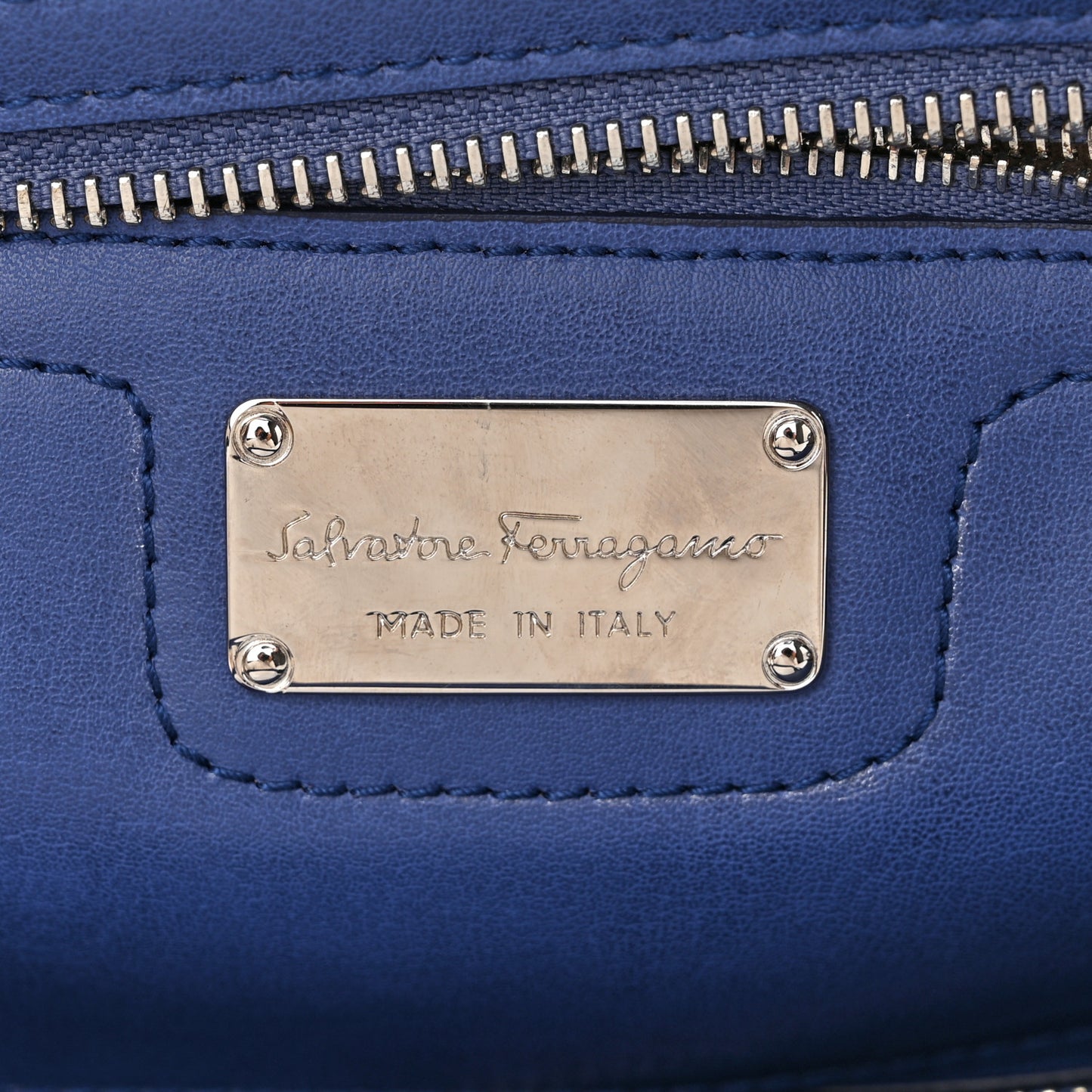 Calfskin Double Handle Small Nolita Satchel Blue