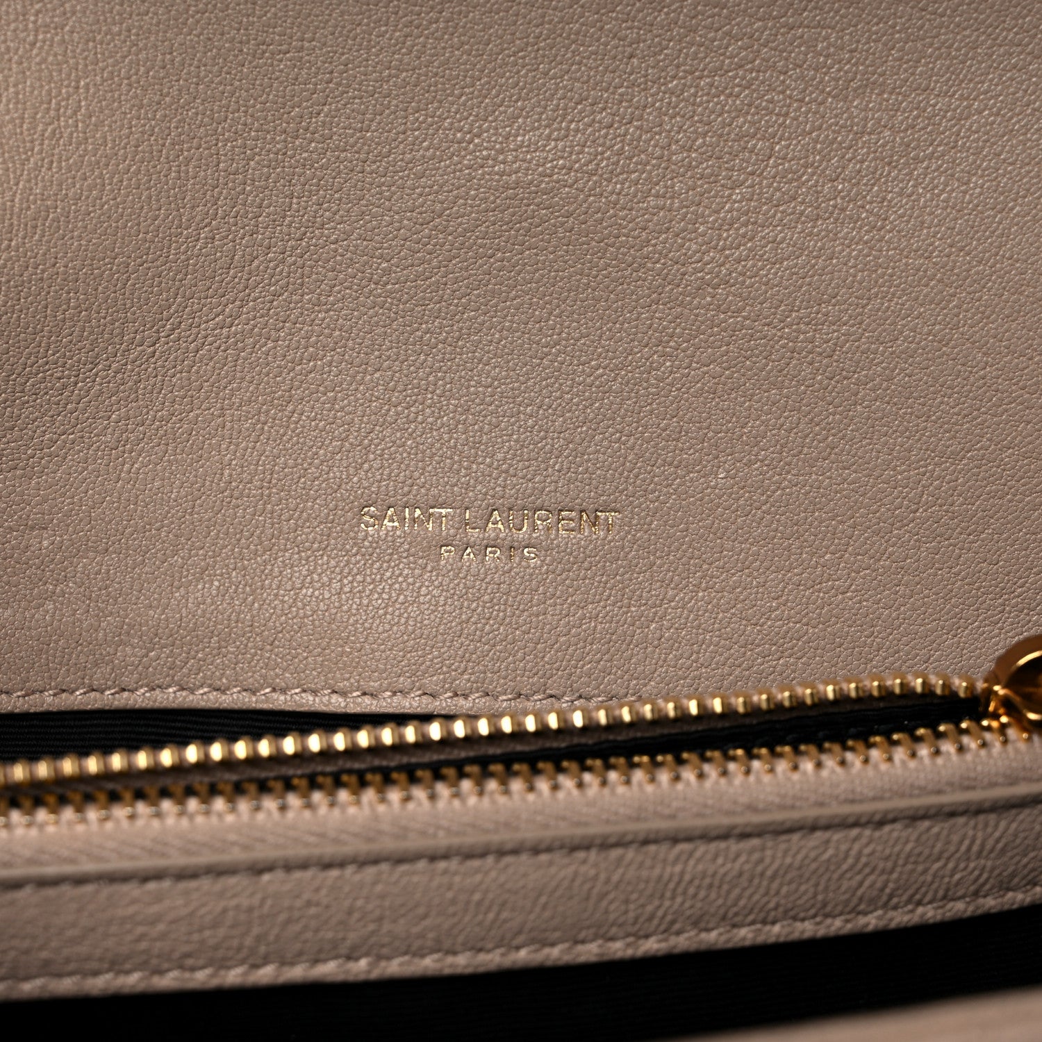 Saint Laurent Sheepskin Matelasse Chevron Monogram Medium College Bag Dark Beige 6 of 11