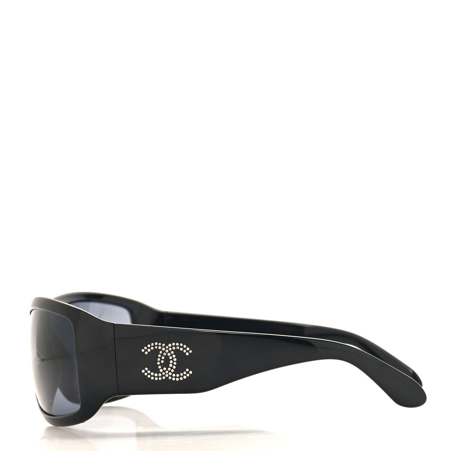 Acetate Crystal CC Sunglasses 6008-B Black