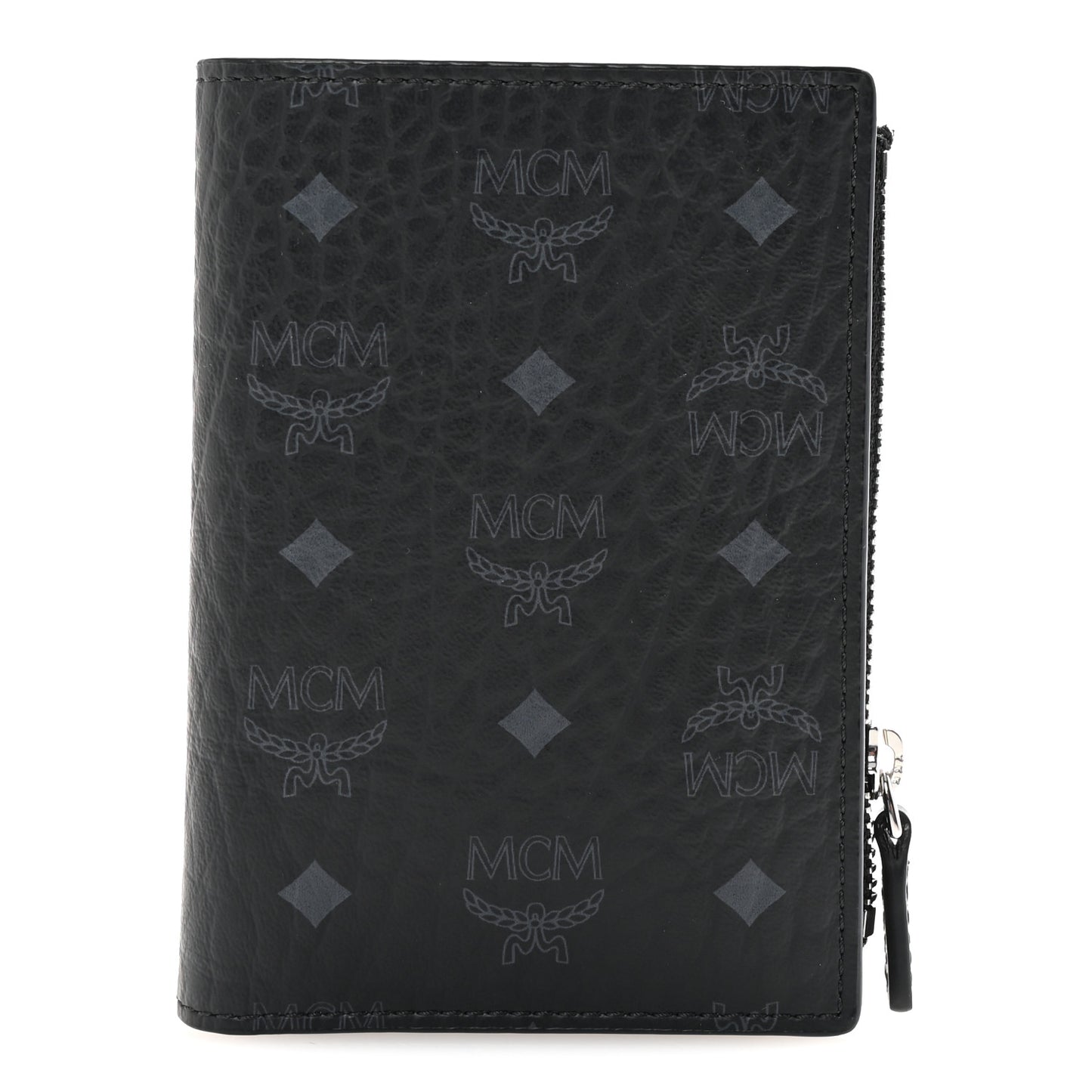 Visetos Mini Bifold Zip Card Wallet Black