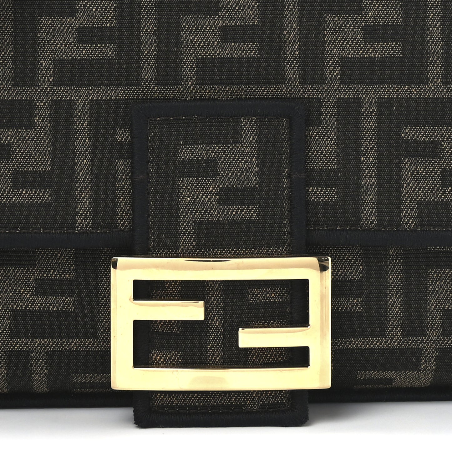 Fabric Jacquard FF 1974 Medium Baguette Tobacco Moro Black