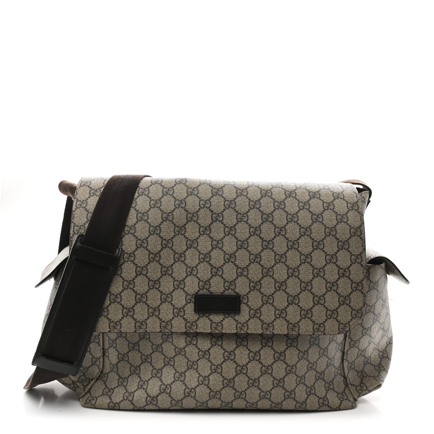 Gucci GG Plus Monogram Messenger Diaper Bag Dark Brown 1813461
