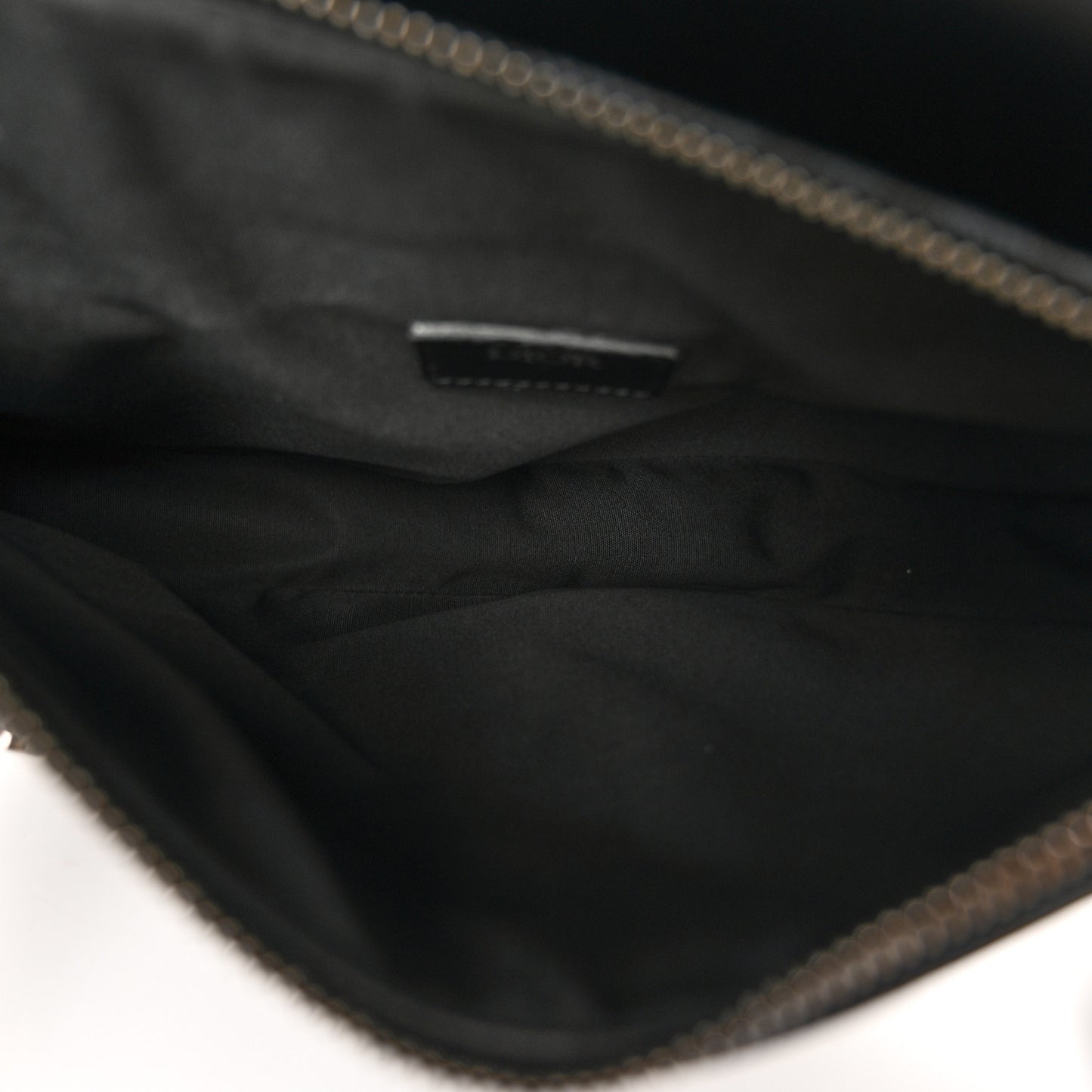 Smooth Calfskin Canvas CD Diamond Mens Saddle Bag Black