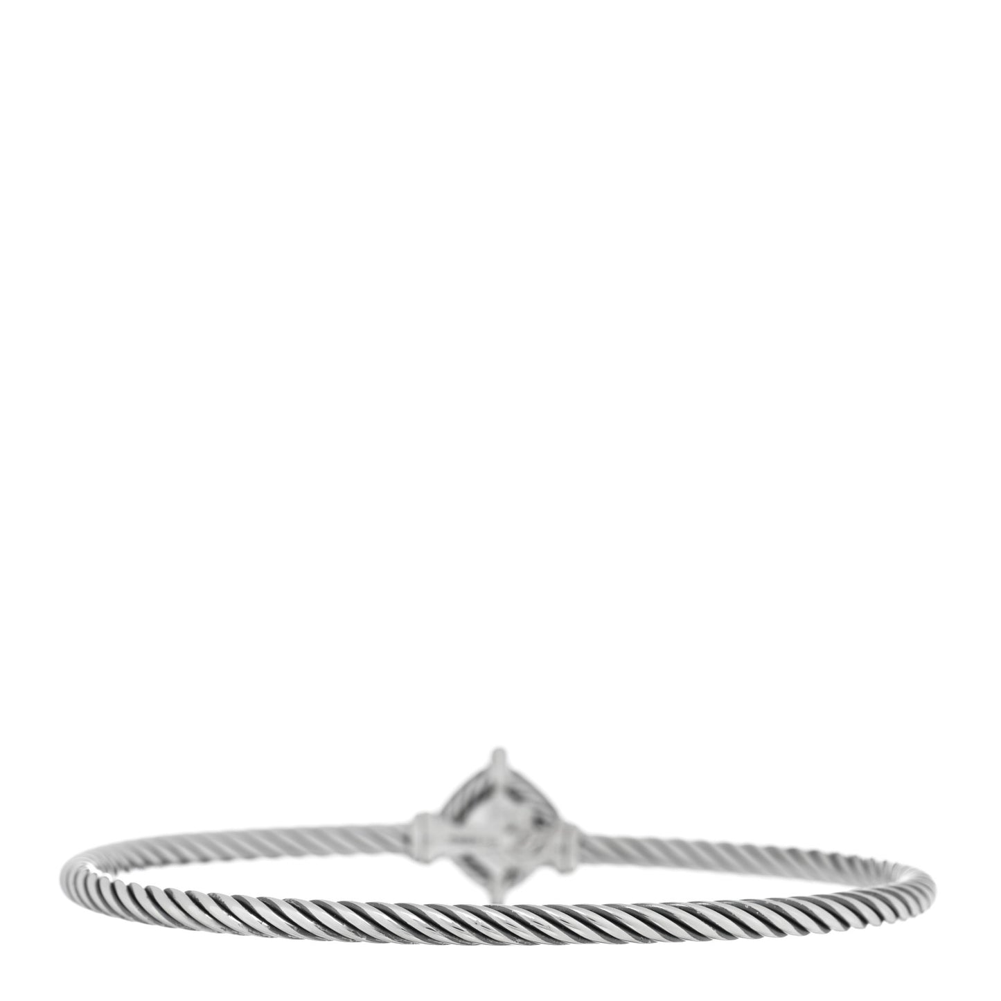 Sterling Silver Diamond Hematite 3mm Chatelaine Bracelet