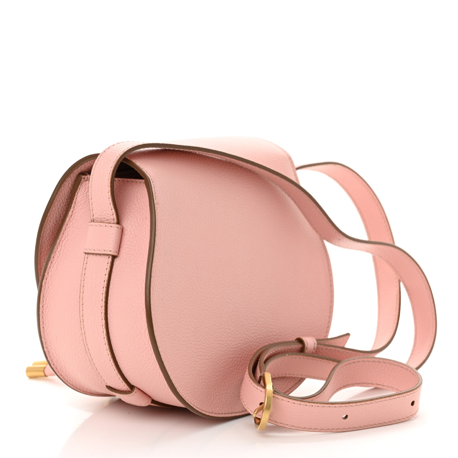 Chloe Grained Calfskin Small Marcie Saddle Bag Blossom Pink 3 of 12