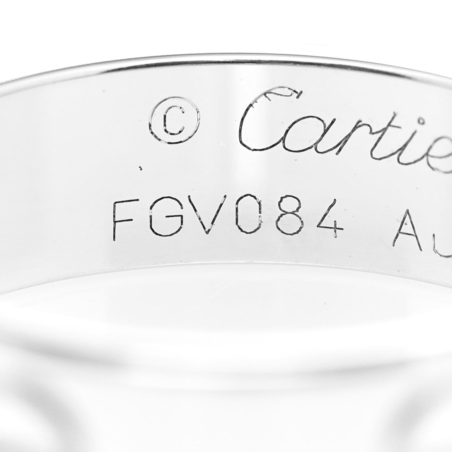 18K White Gold 5.5mm LOVE Ring 56 7.5