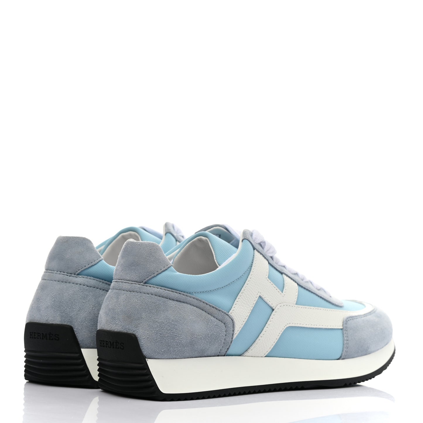 Suede Goatskin Technical Canvas Epsom Chris Sneakers 37 Bleu Multicolor