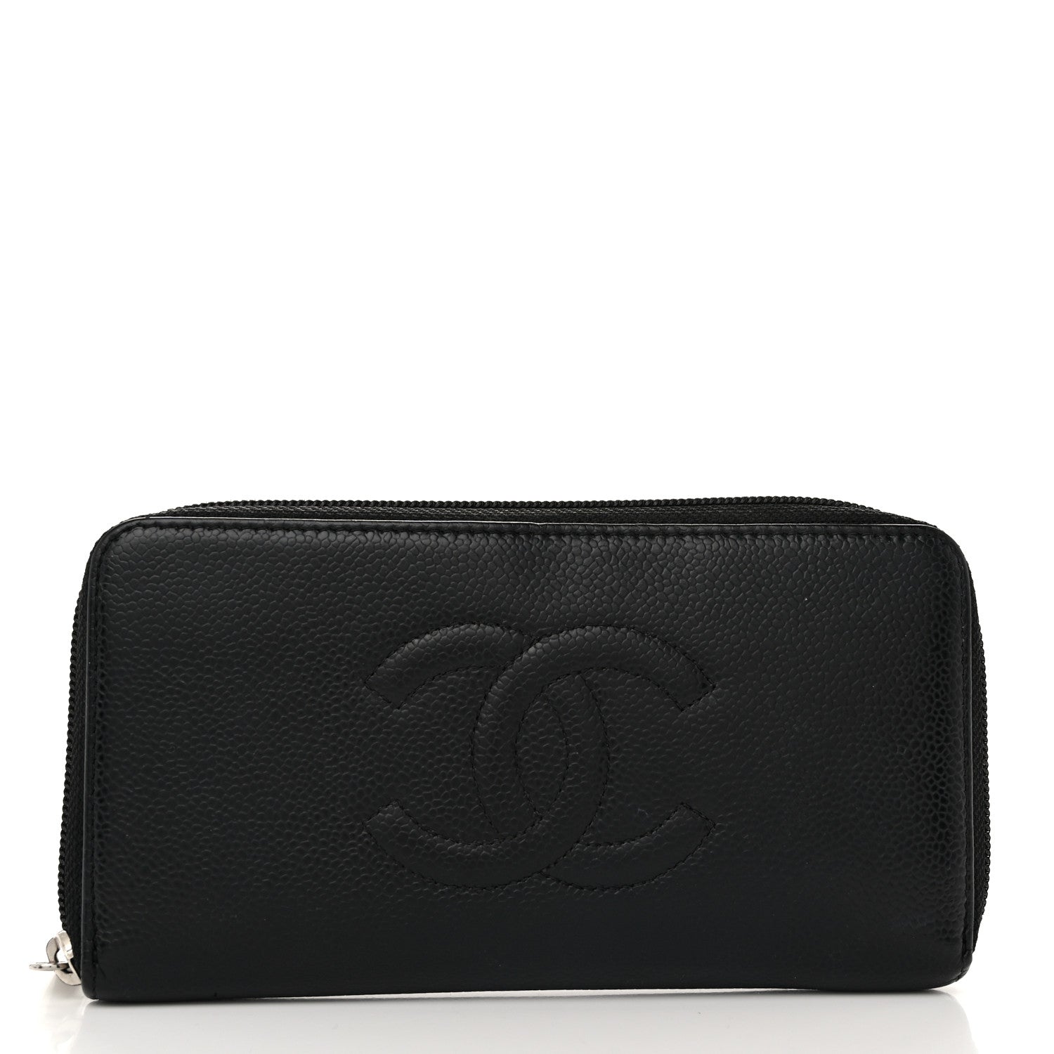 Chanel Caviar Large Timeless CC Zip Around Wallet Black 1599858 ...