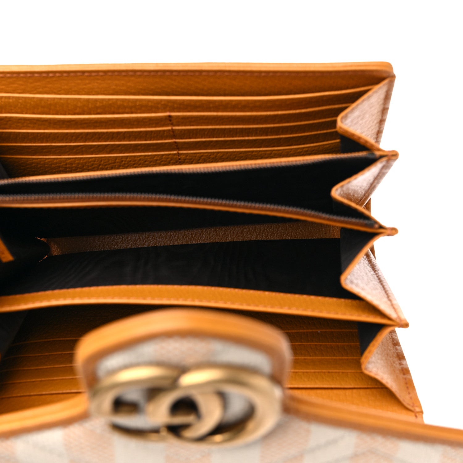 Gucci Raffia GG Monogram Matelasse GG Marmont Chain Wallet Natural Beige Off White Sun Oil 5 of 9