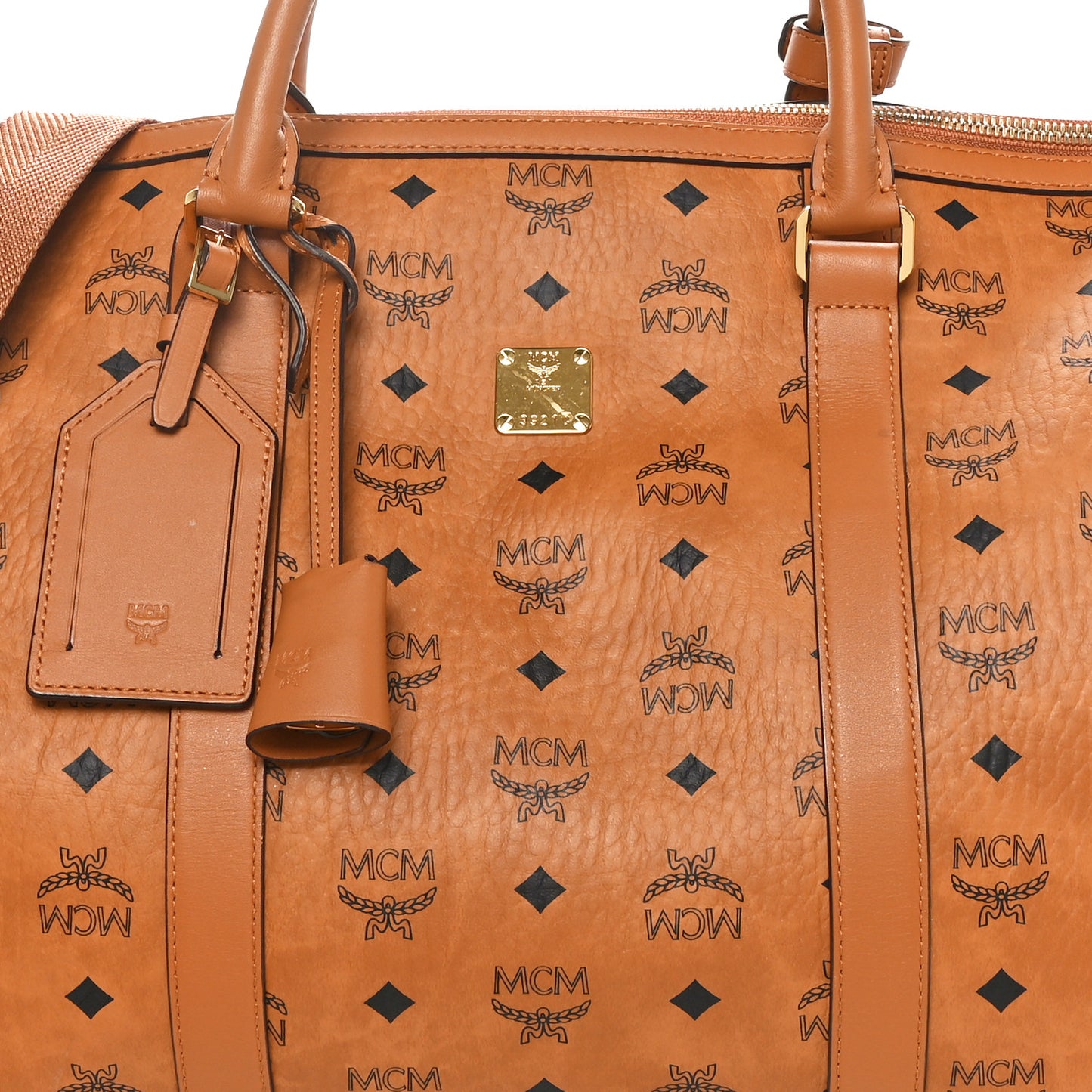 Visetos Large Traveler Weekender Bag Cognac