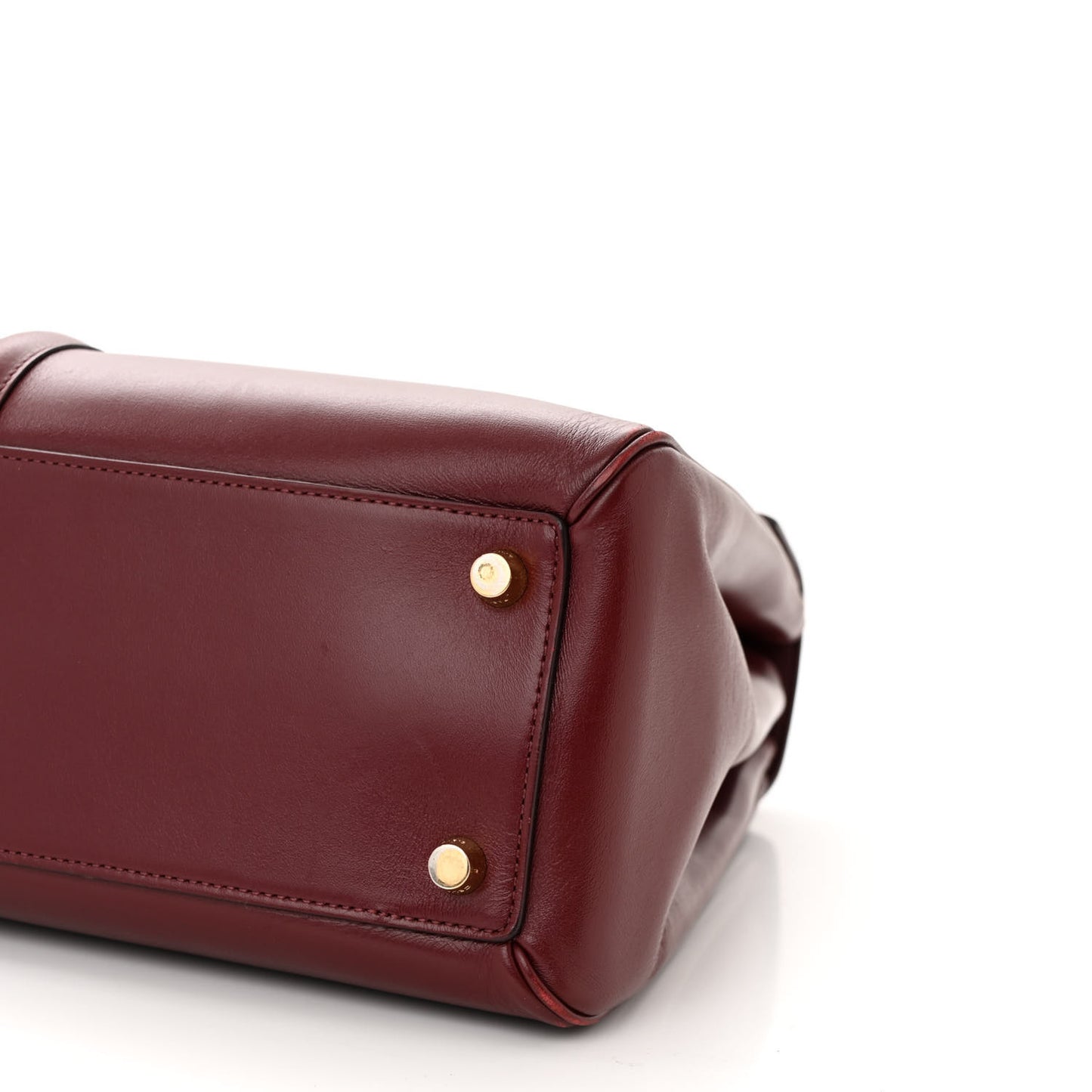 Satinated Calfskin Medium 16 Top Handle Bag Light Burgundy
