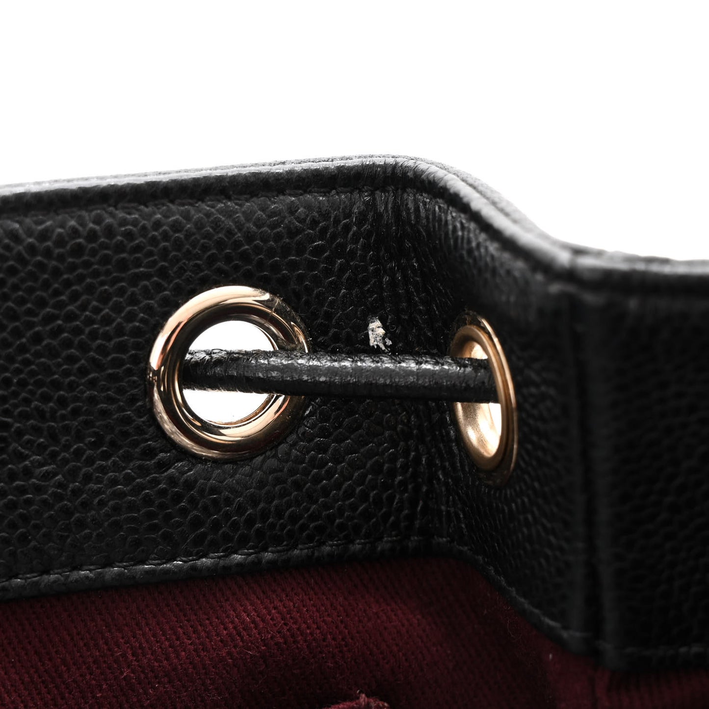 Caviar Quilted CC Pocket Bucket Bag Black