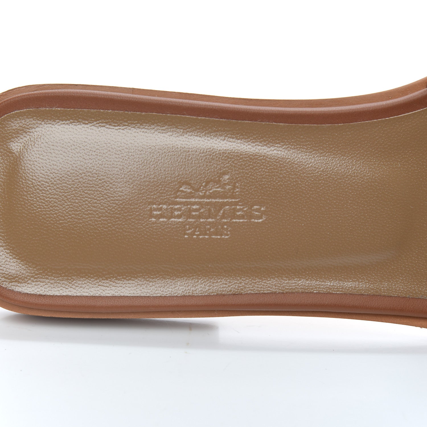Hermes Box Calfskin Oran Sandals 38 Gold 6 of 14