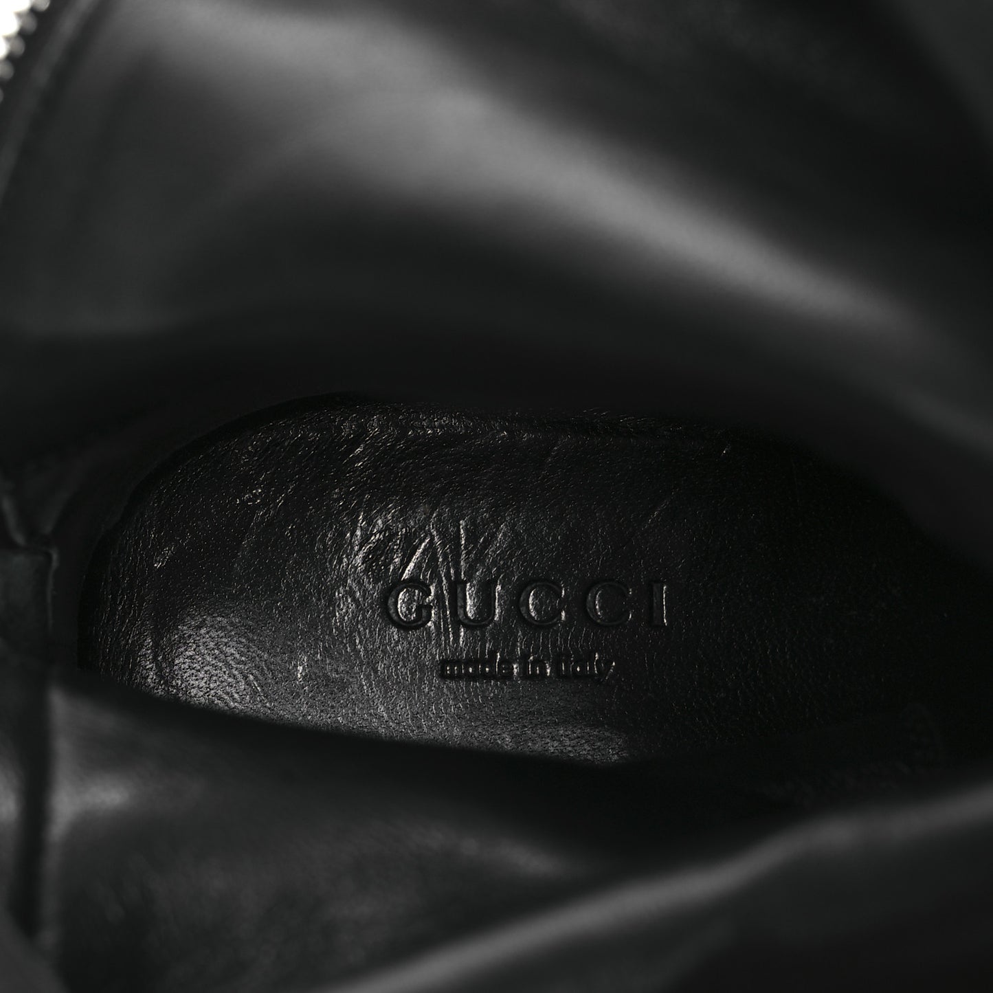 Guccissima Calfskin Miro Soft Knee High Riding Boots 35.5 Black