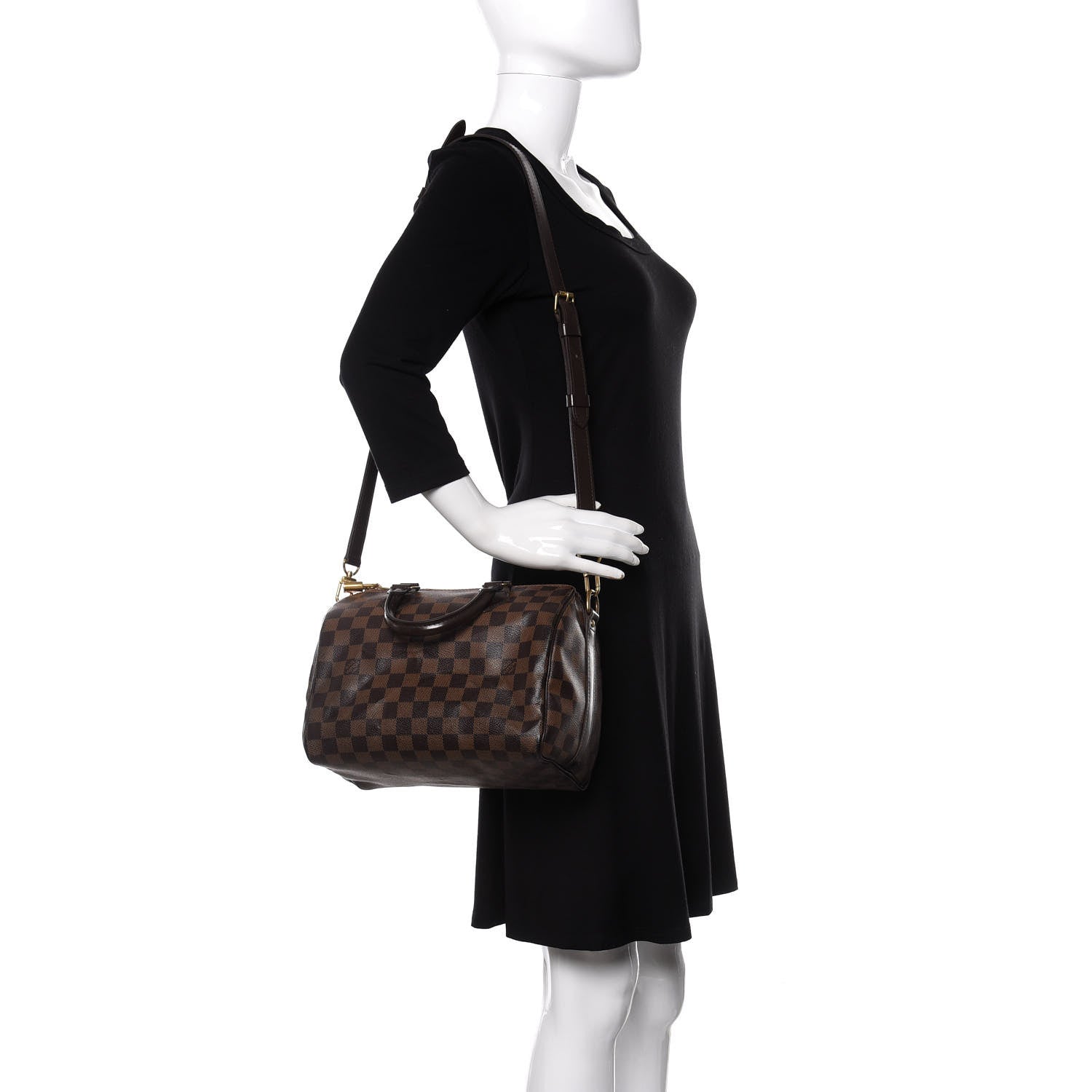 Louis Vuitton Damier Ebene Speedy Bandouliere 25 2 of 16