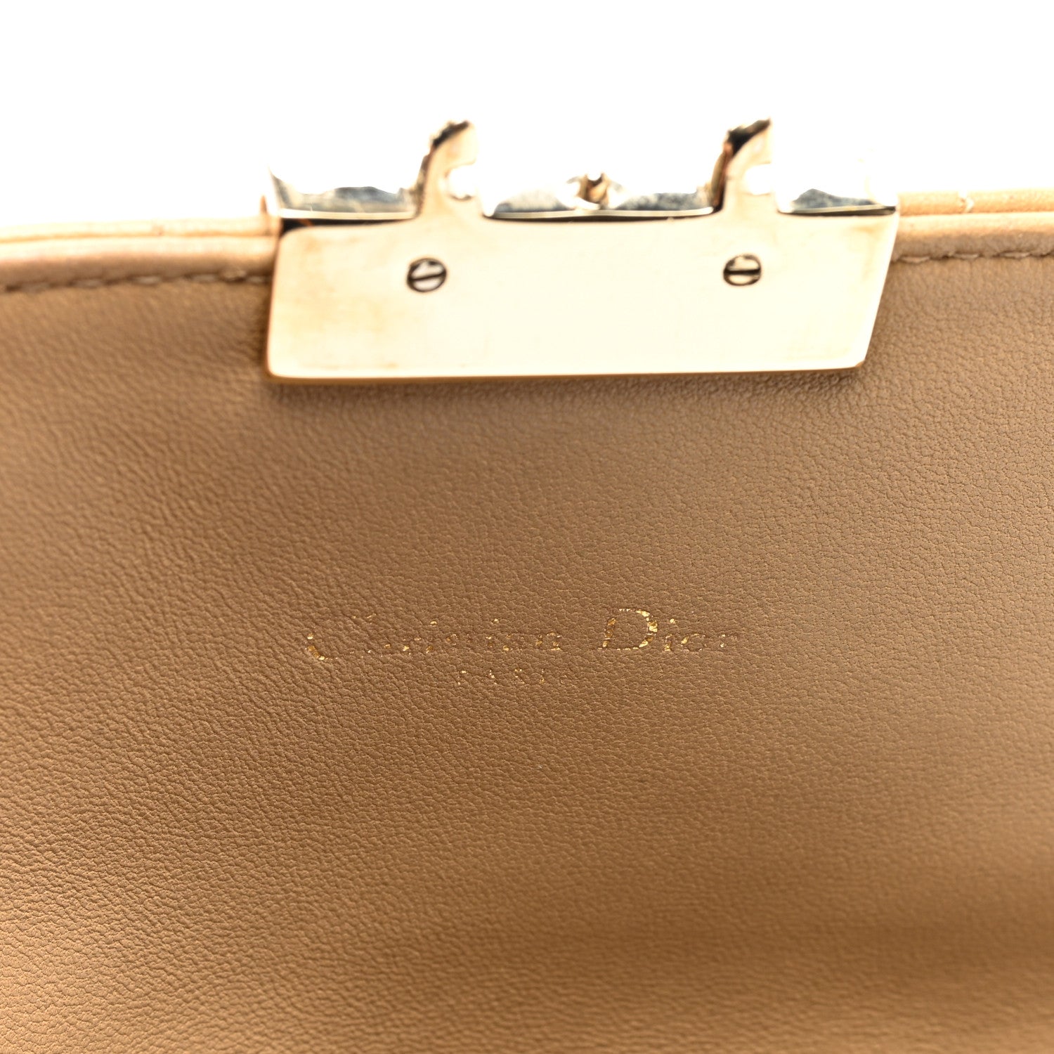 Christian Dior Lambskin Cannage Miss Dior Promenade Pouch Beige 6 of 9