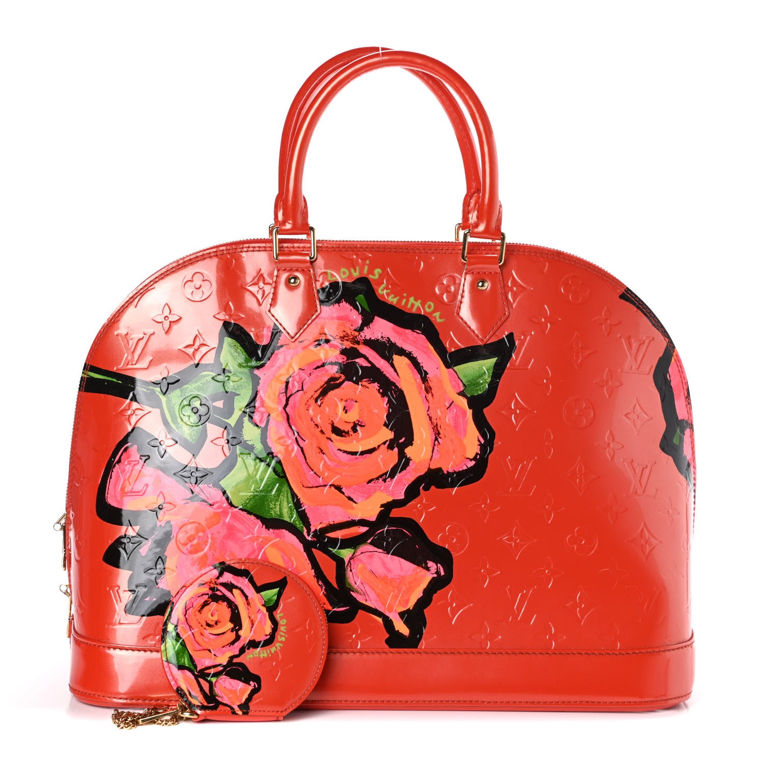 Louis Vuitton Vernis Roses Alma GM Orange Sunset 1 of 10