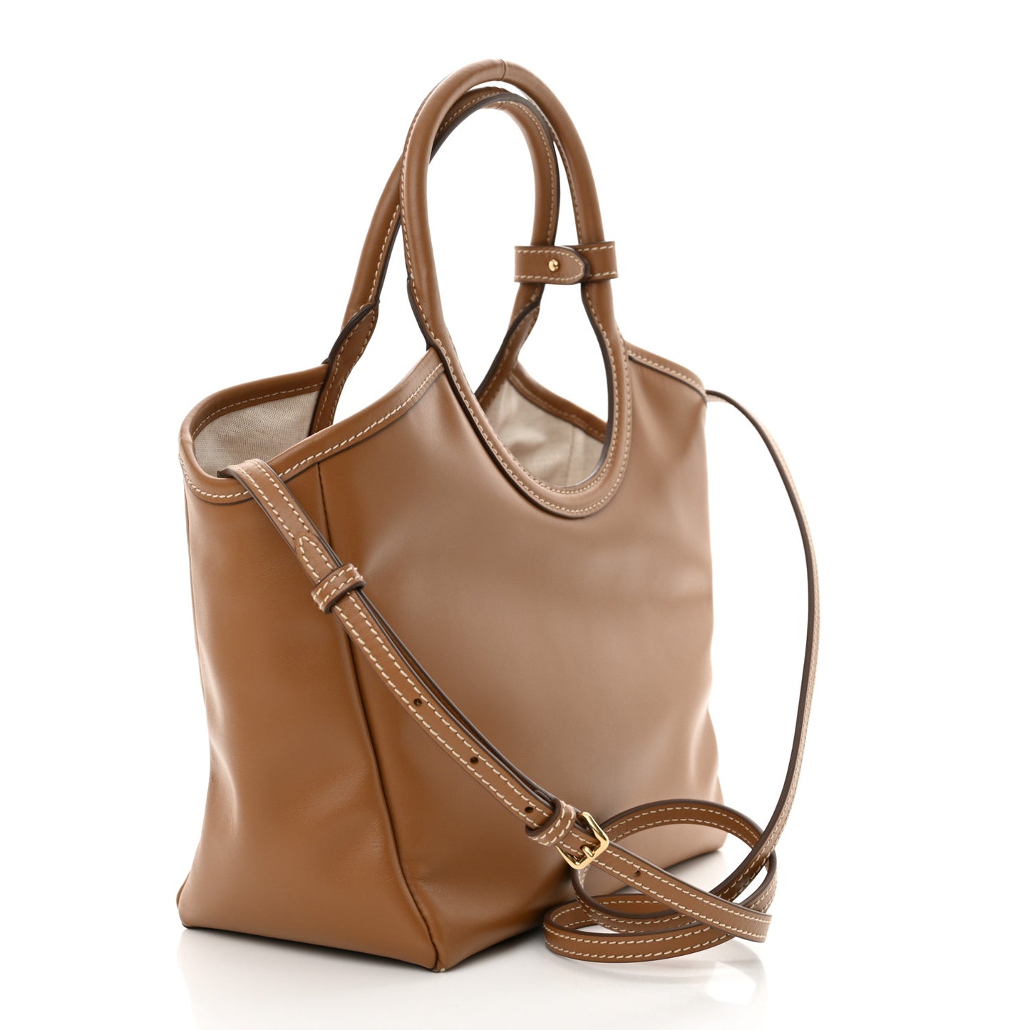 Soft Calf Softy Small Ivy Tote Bag Caramel