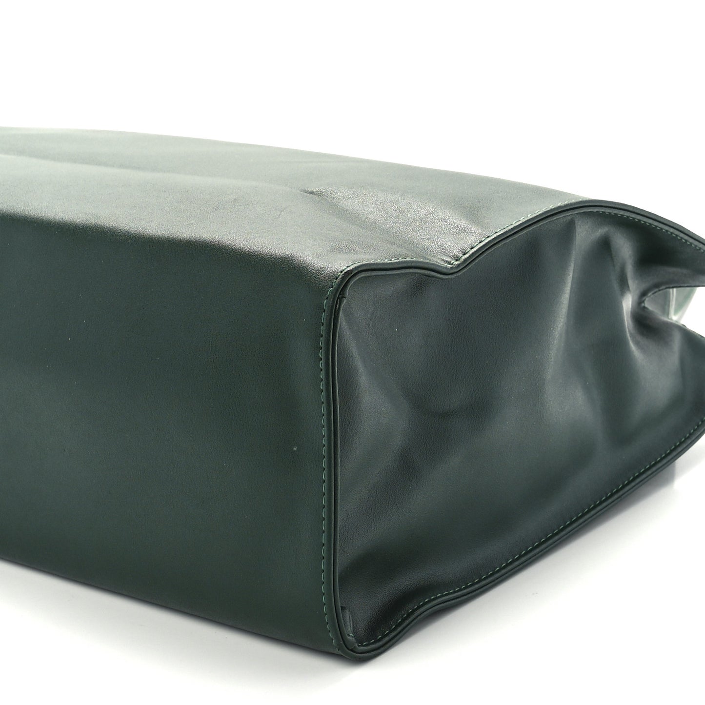 Vegan Leather Medium Shopping Bag Dark Olive