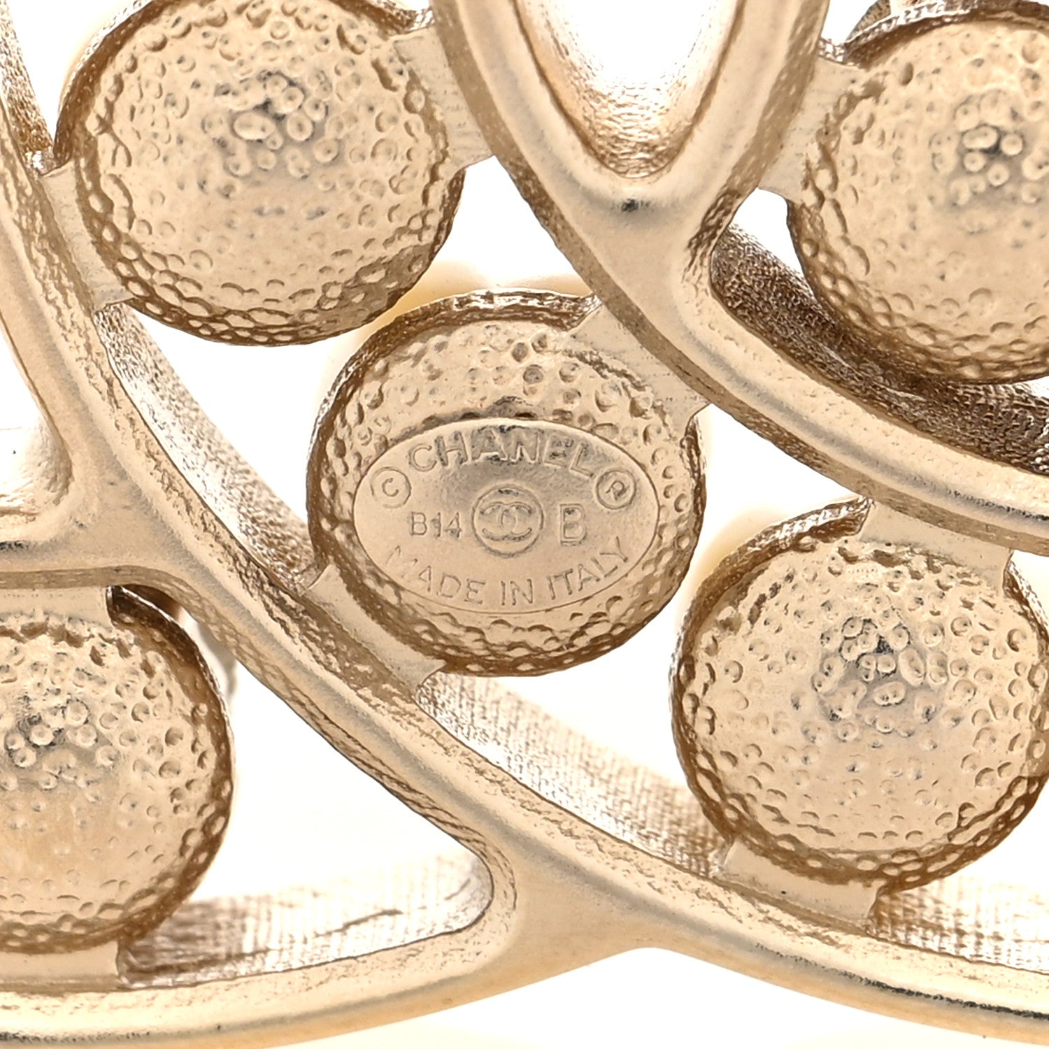 Chanel Pearl Crystal CC Brooch Gold Pearly White 3 of 3