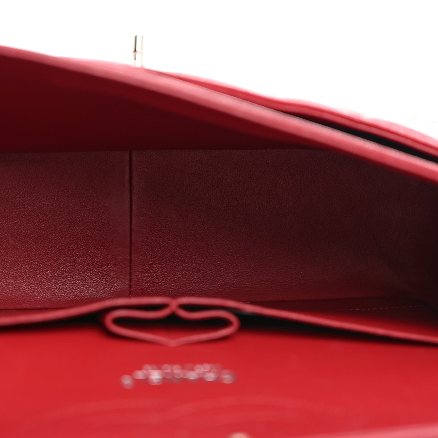 Caviar Quilted Jumbo Double Flap Dark Red