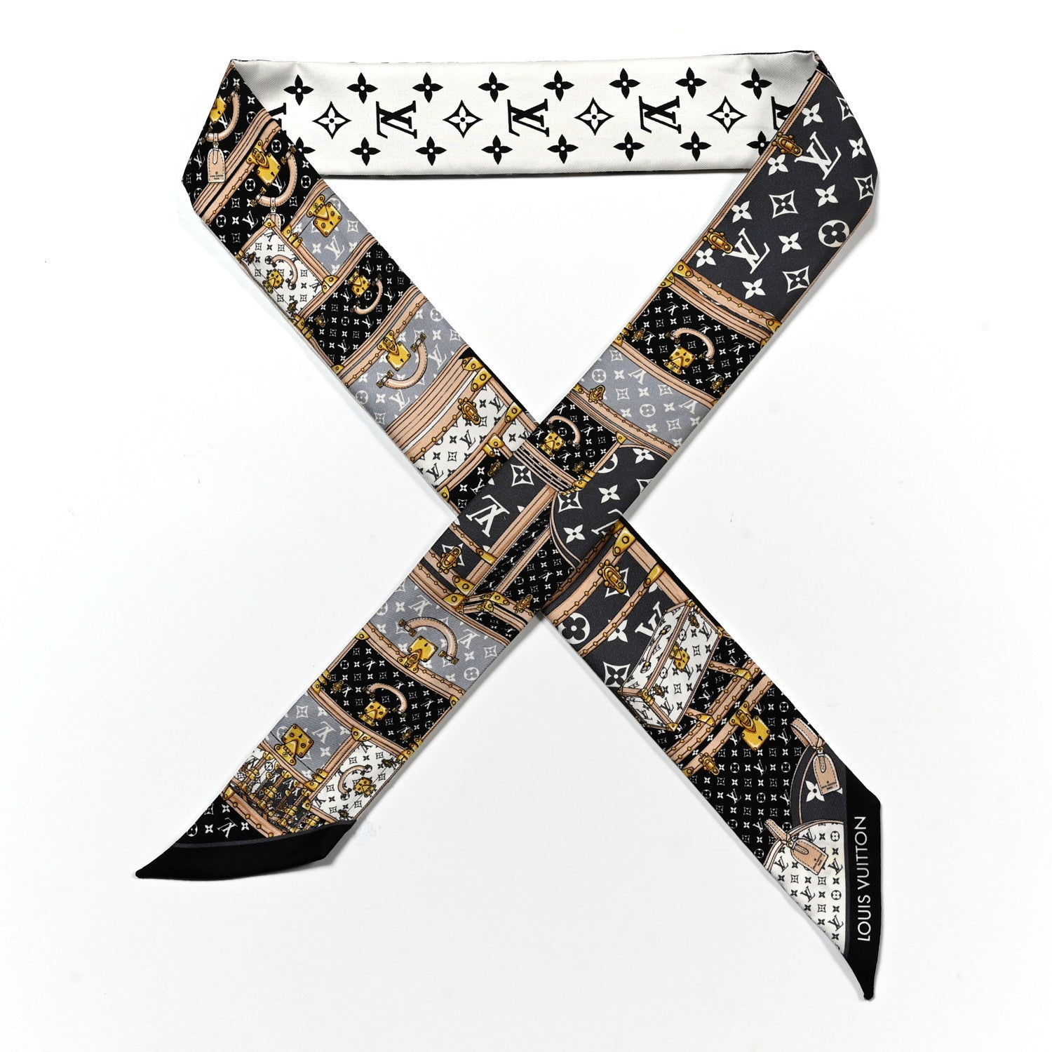 Louis Vuitton Silk Monogram Let's Go BB Bandeau Black 1893780