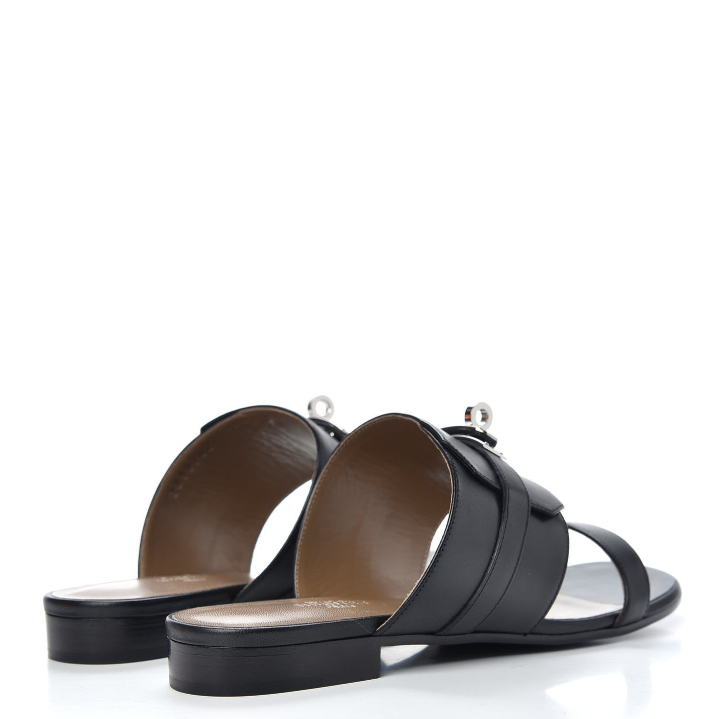 Calfskin Avenue Sandals 38 Black