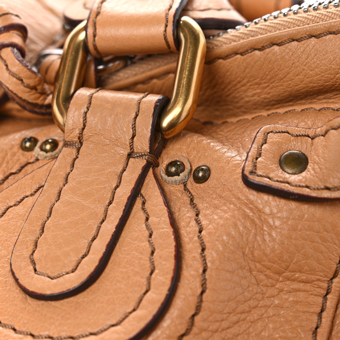 Calfskin Medium Paddington Satchel Beige