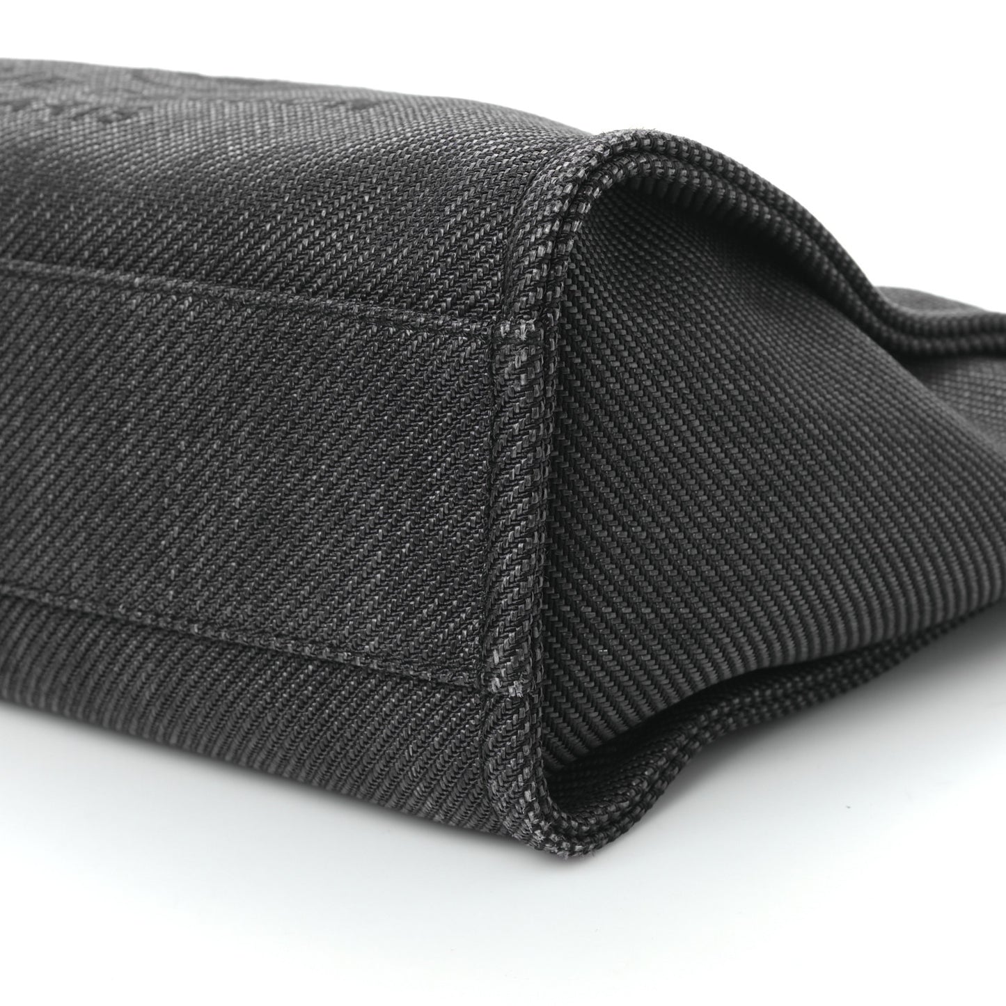 Mixed Fibers Calfskin Small Deauville Tote Black