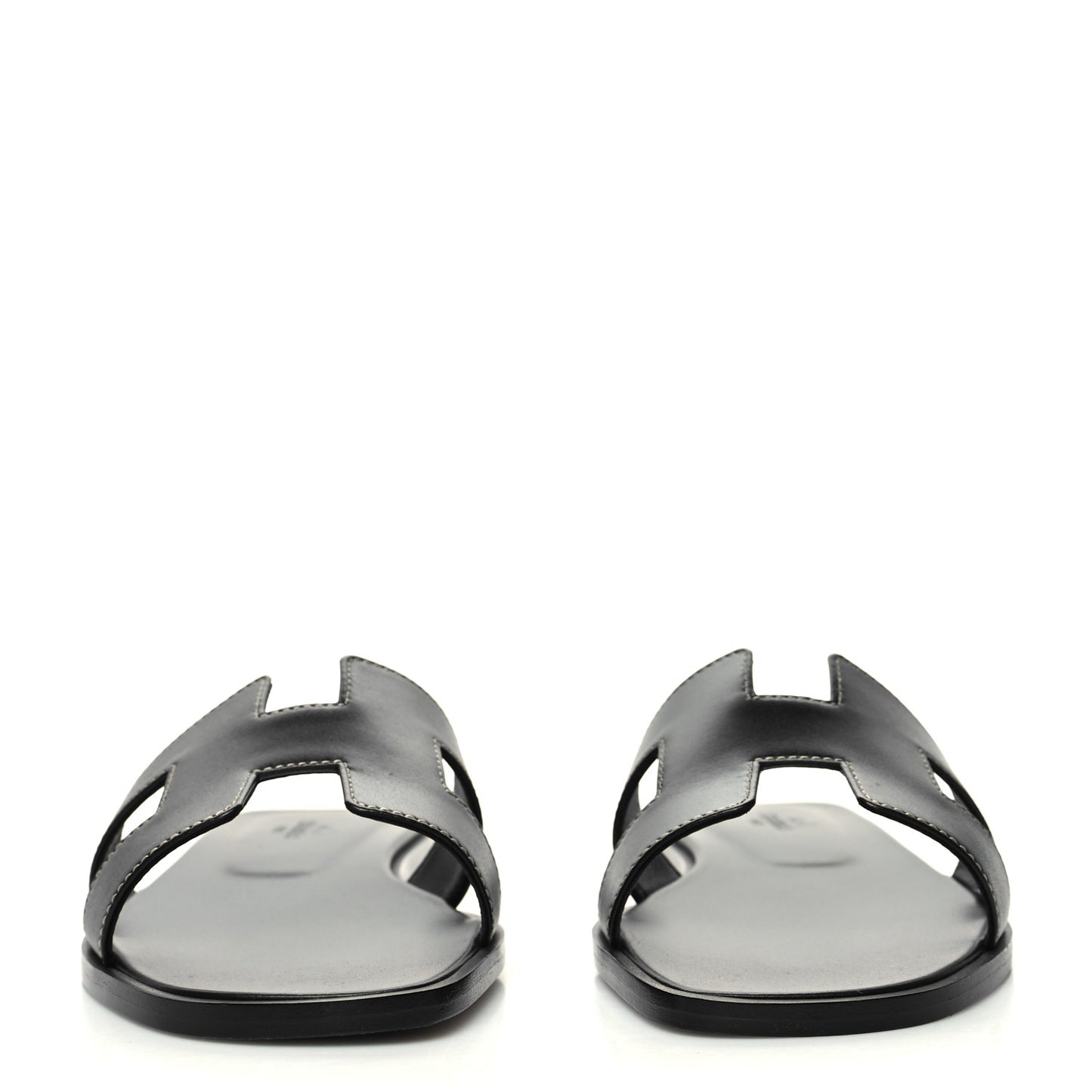 Box Calfskin Oran Sandals 38 Black