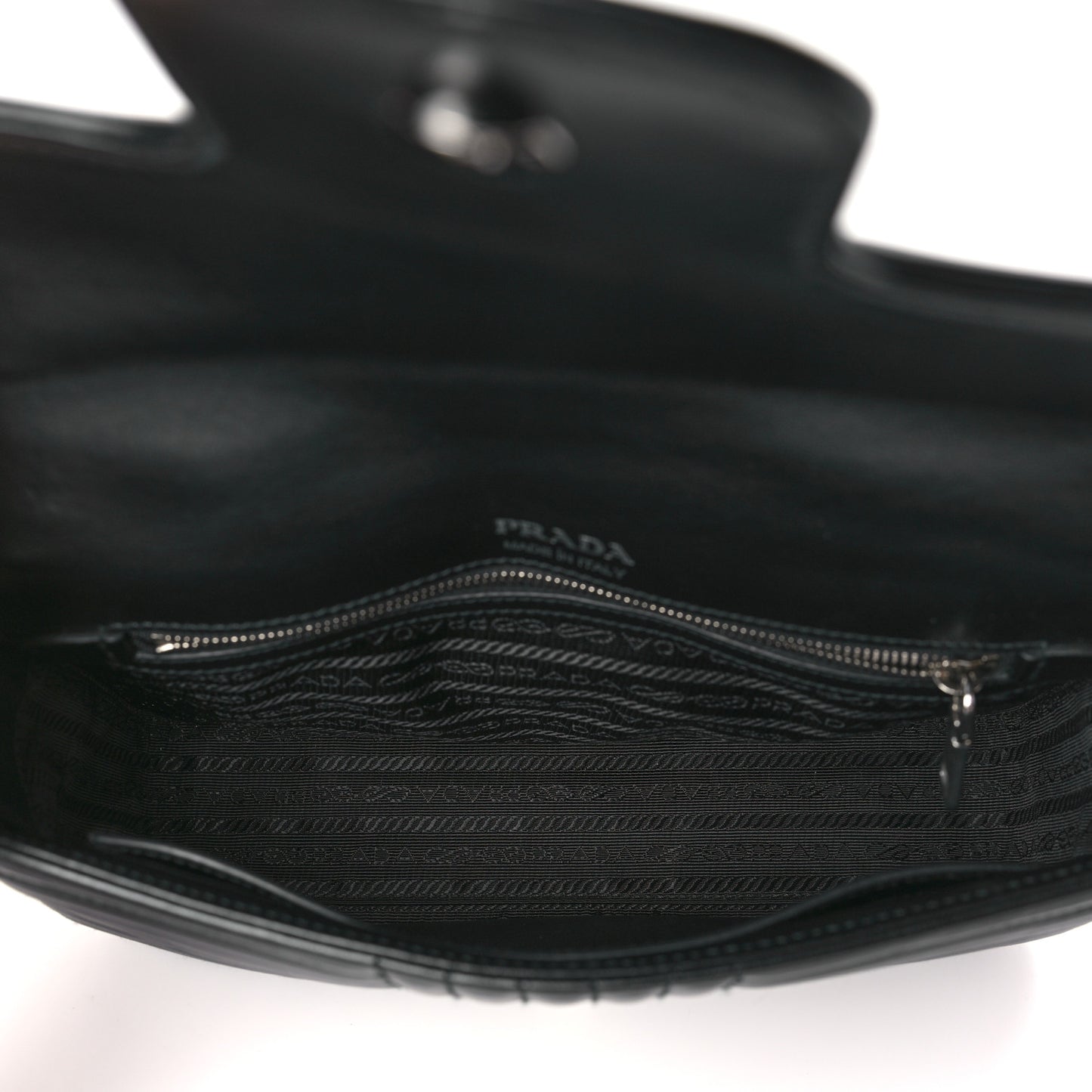 Soft Calfskin Impunture Diagramme Medium Chain Flap Shoulder Bag Black