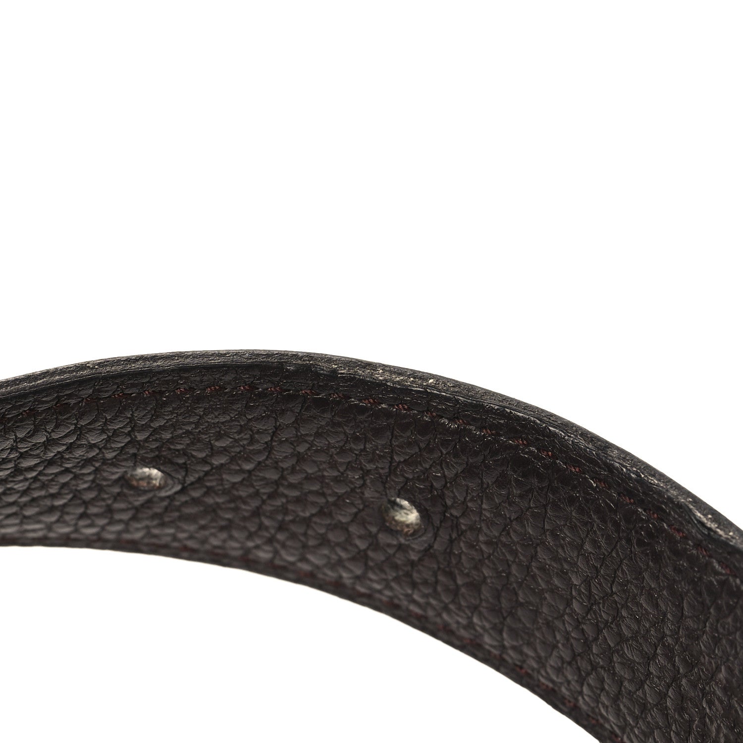 Hermes Box Togo 32mm H Belt 85 34 Black Chocolate 6 of 7