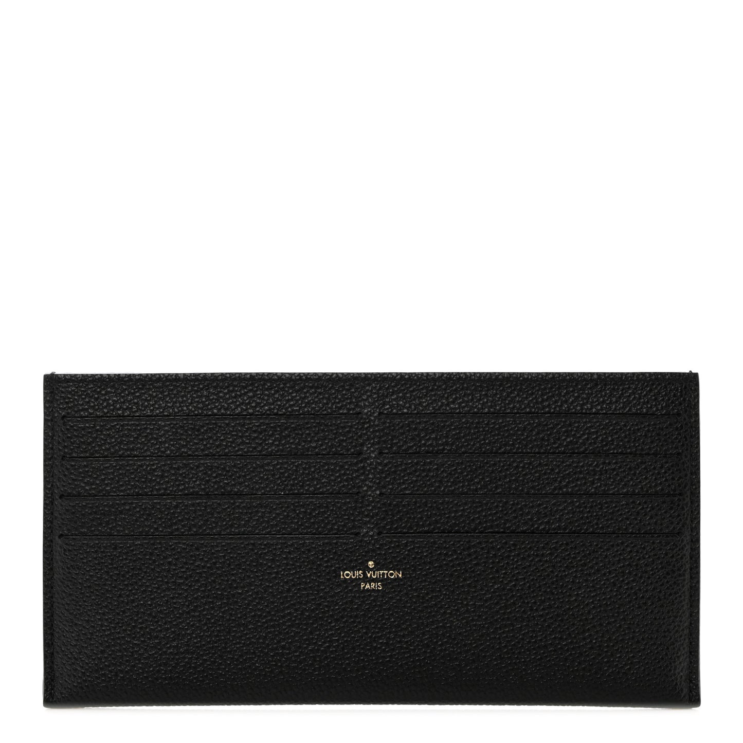 Calfskin Felicie Chain Wallet Card Holder Insert Black