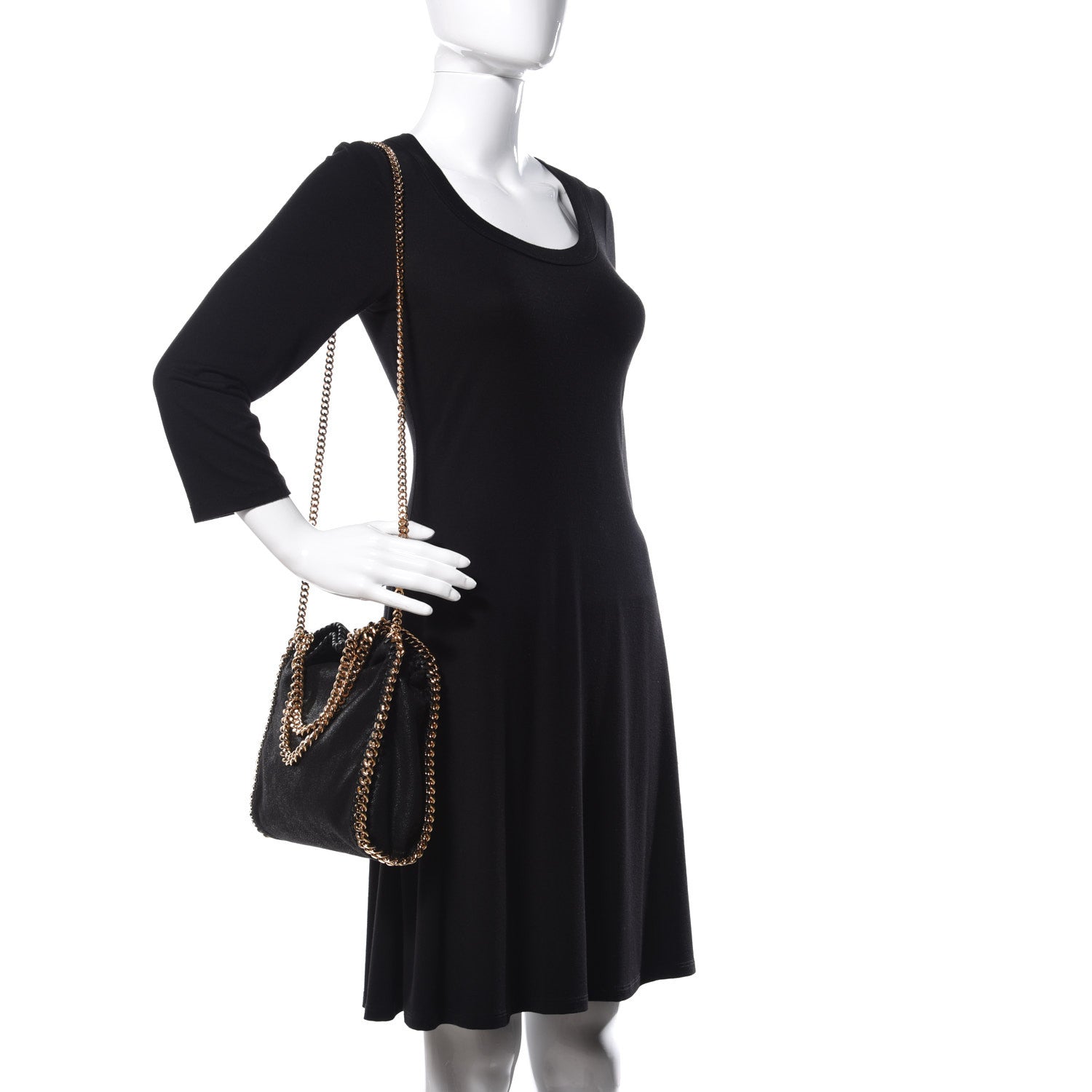 Stella McCartney Shaggy Deer Mini Falabella Tote Black 2 of 9