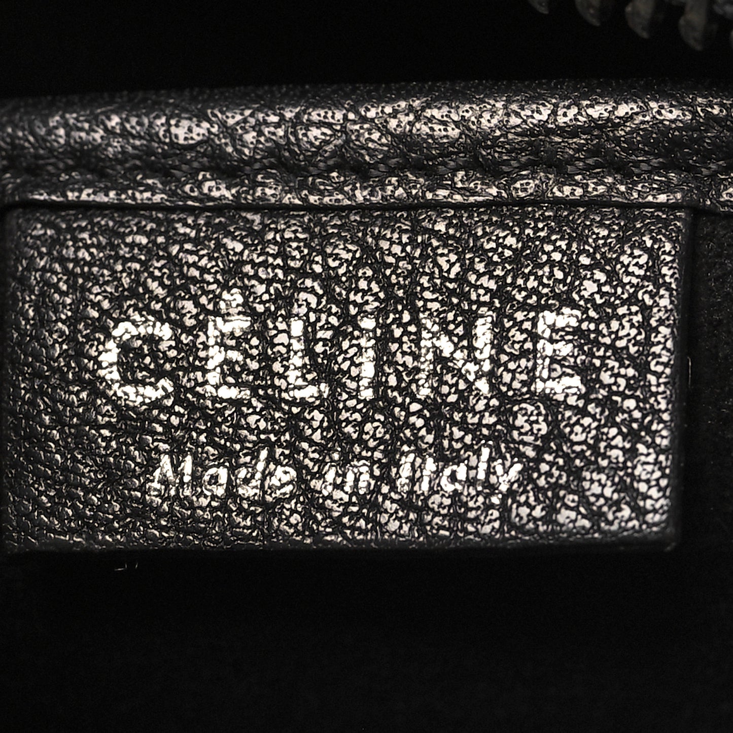 Drummed Calfskin Nano Luggage Black