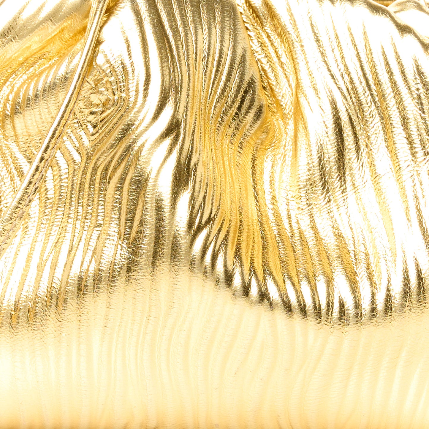 Metallic Bark Calfskin The Mini Pouch Gold