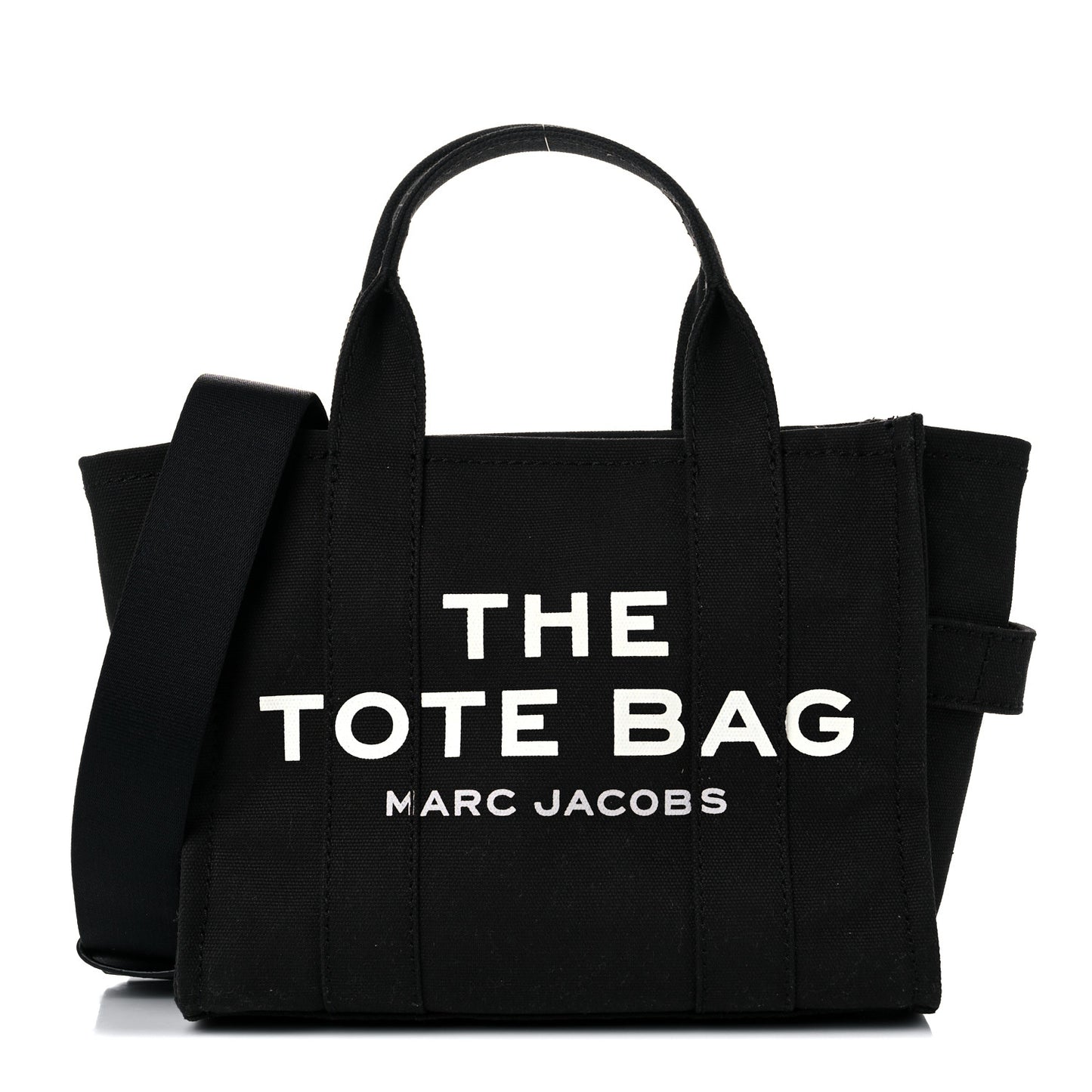 Cotton Canvas Mini The Traveler Tote Bag Black