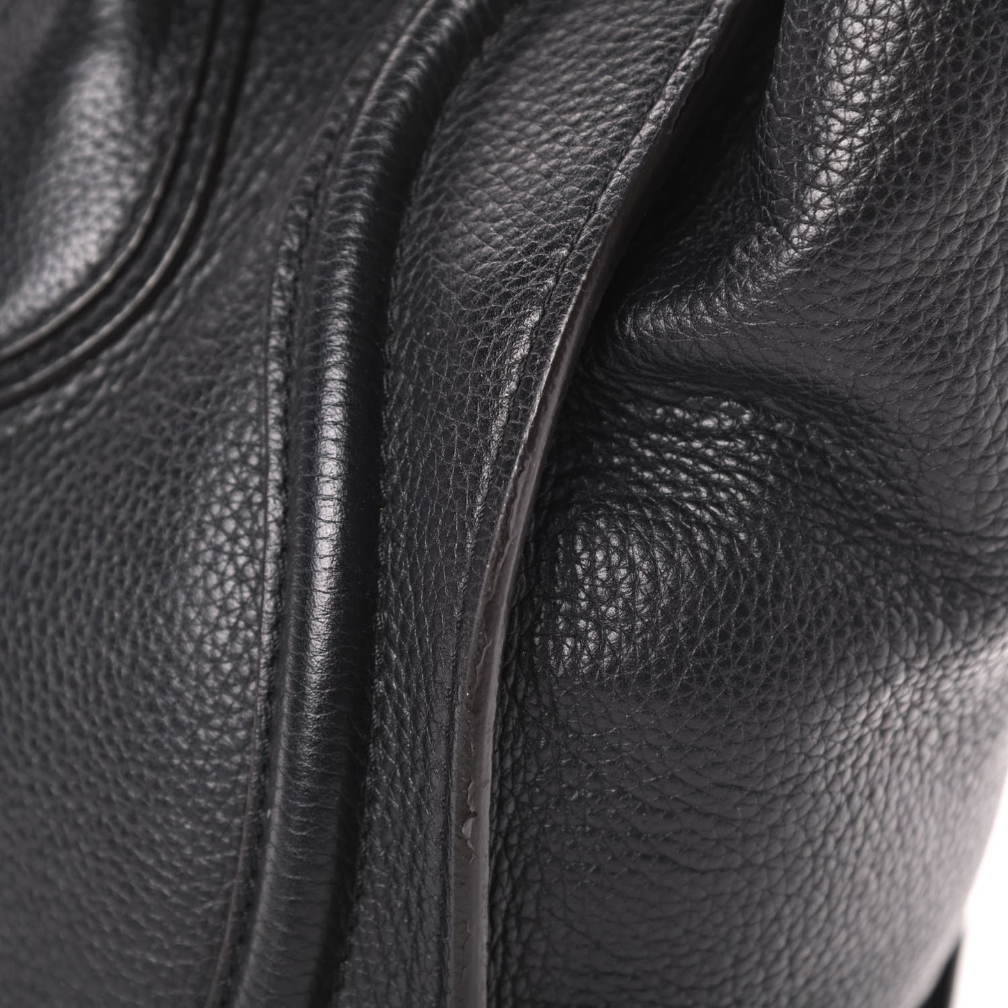 Drummed Calfskin Micro Luggage Black