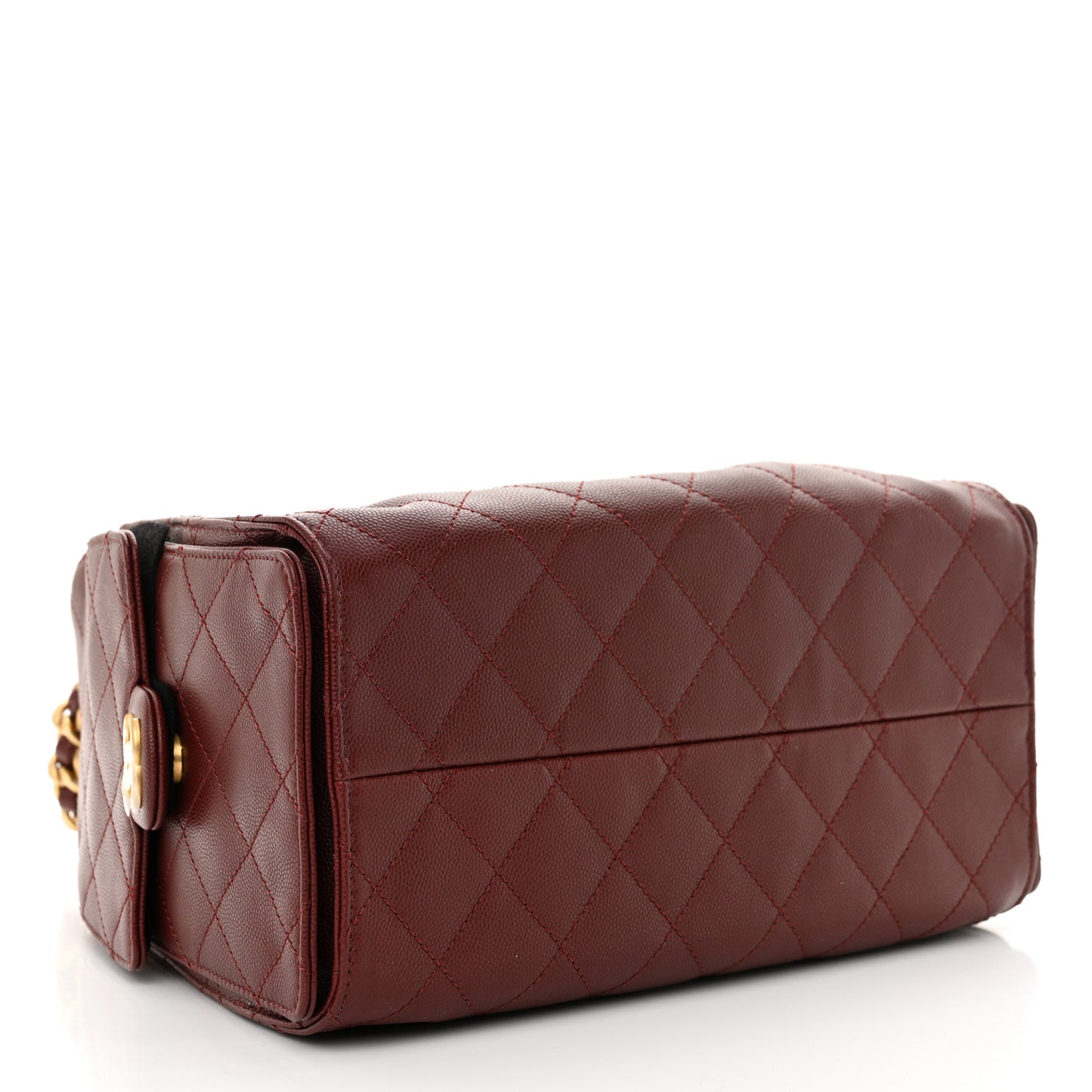 Caviar Quilted Small Chanel 25 Handbag Burgundy