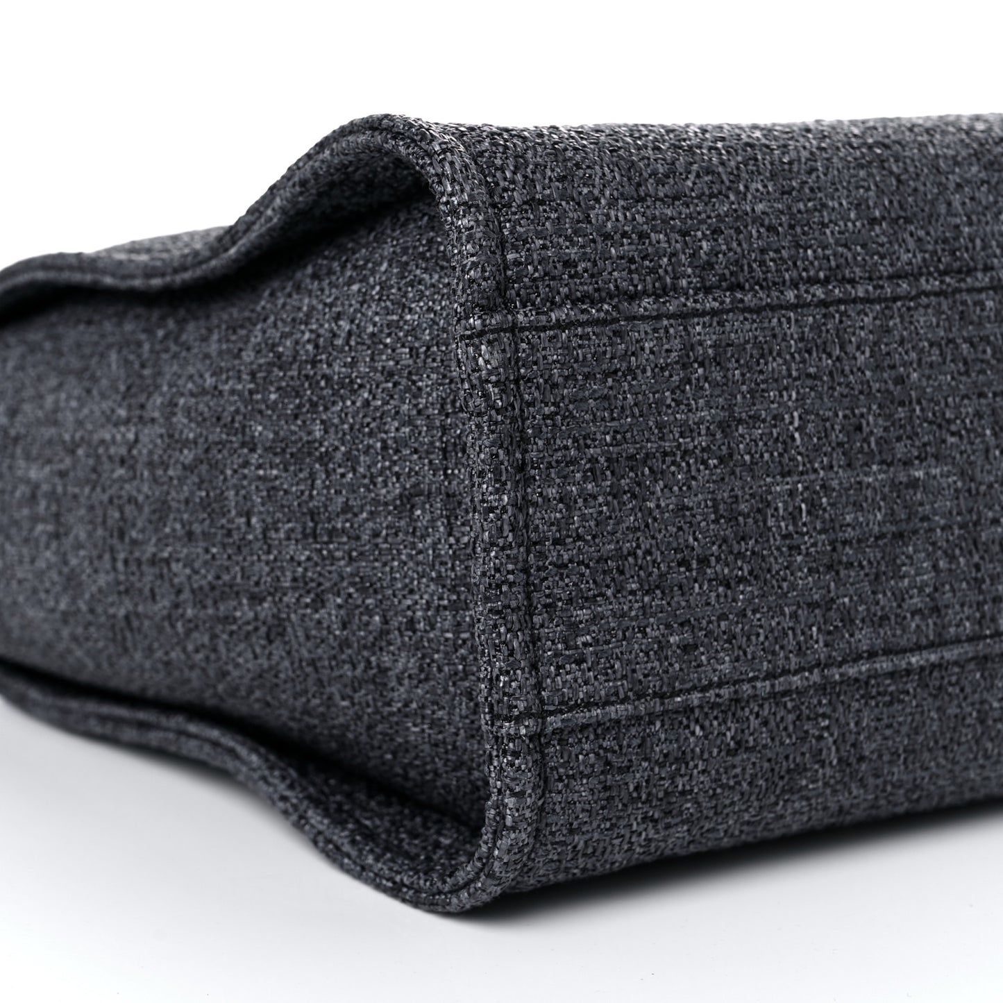 Lurex Boucle Small Deauville Tote Black
